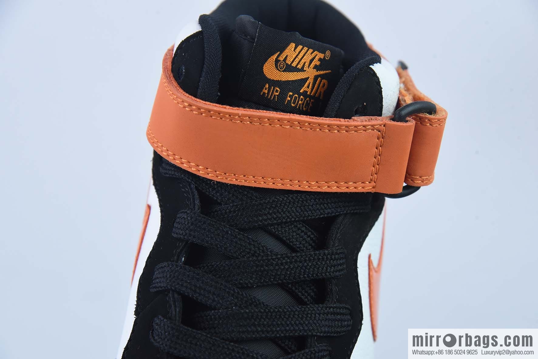 Nike Air Force 1 Mid '07 black orange color scheme medium help air force one casual shoes, item number: UT1192-006