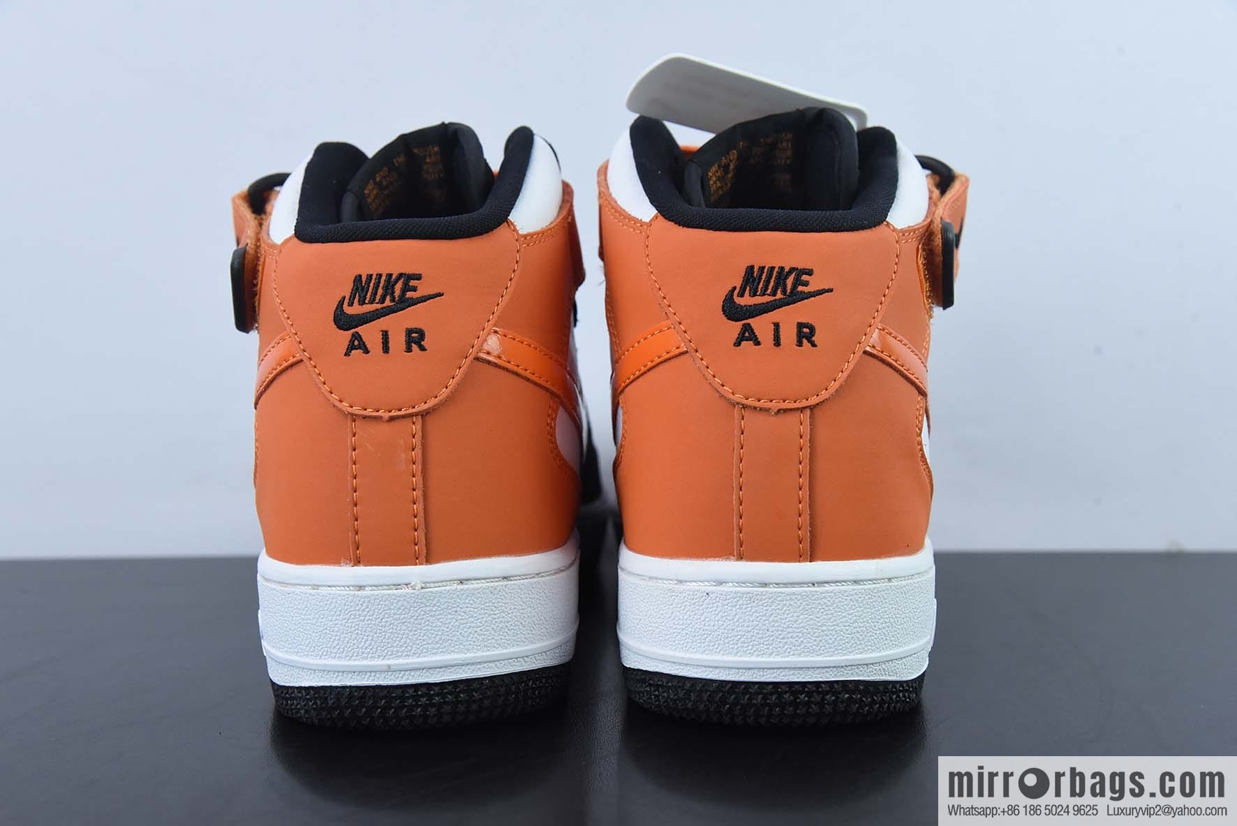 Nike Air Force 1 Mid '07 black orange color scheme medium help air force one casual shoes, item number: UT1192-006