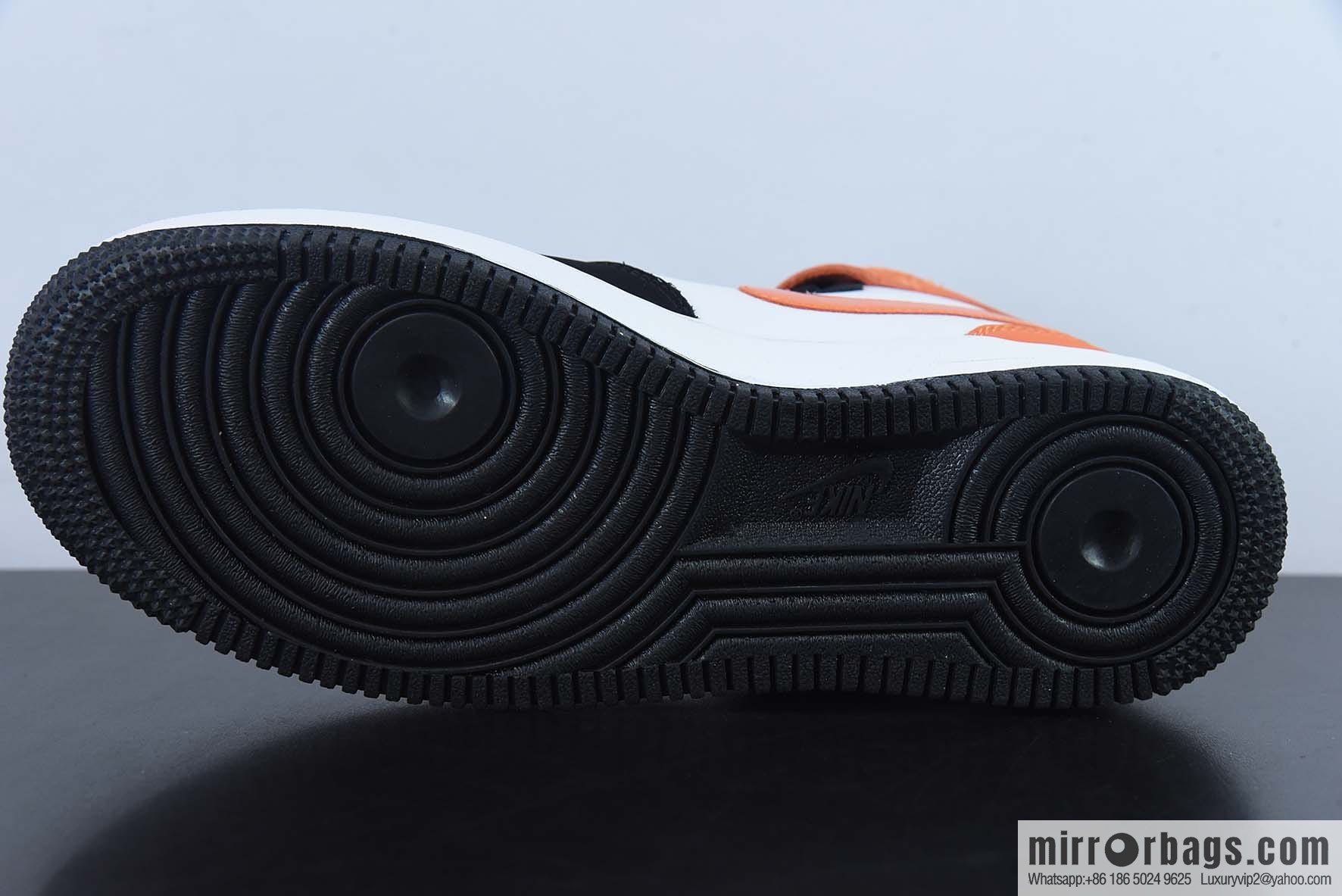 Nike Air Force 1 Mid '07 black orange color scheme medium help air force one casual shoes, item number: UT1192-006
