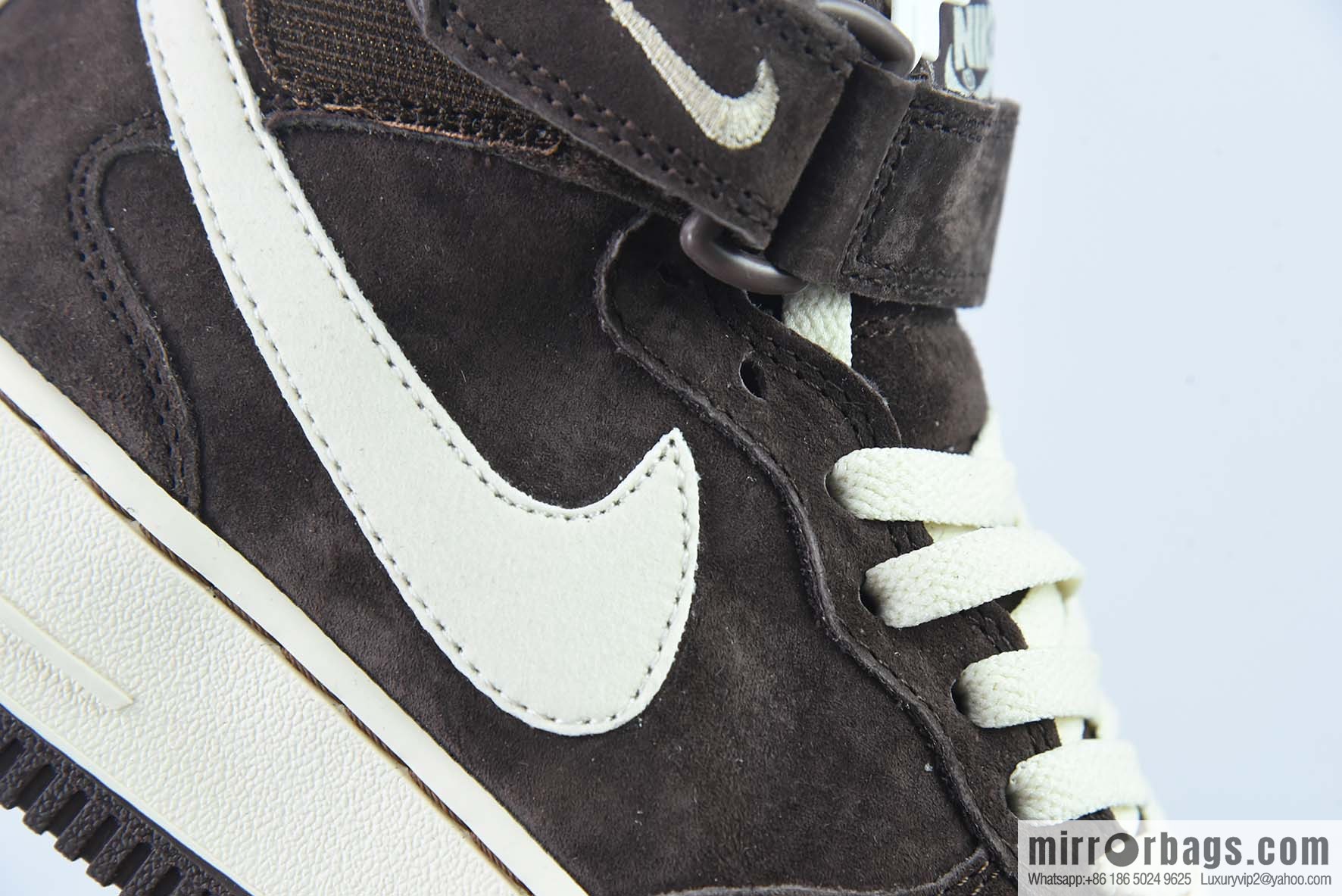 Nk Air Force 1 '07 Mid QS Brown, Air Force One Medium Top Casual Sneakers DM0107-200