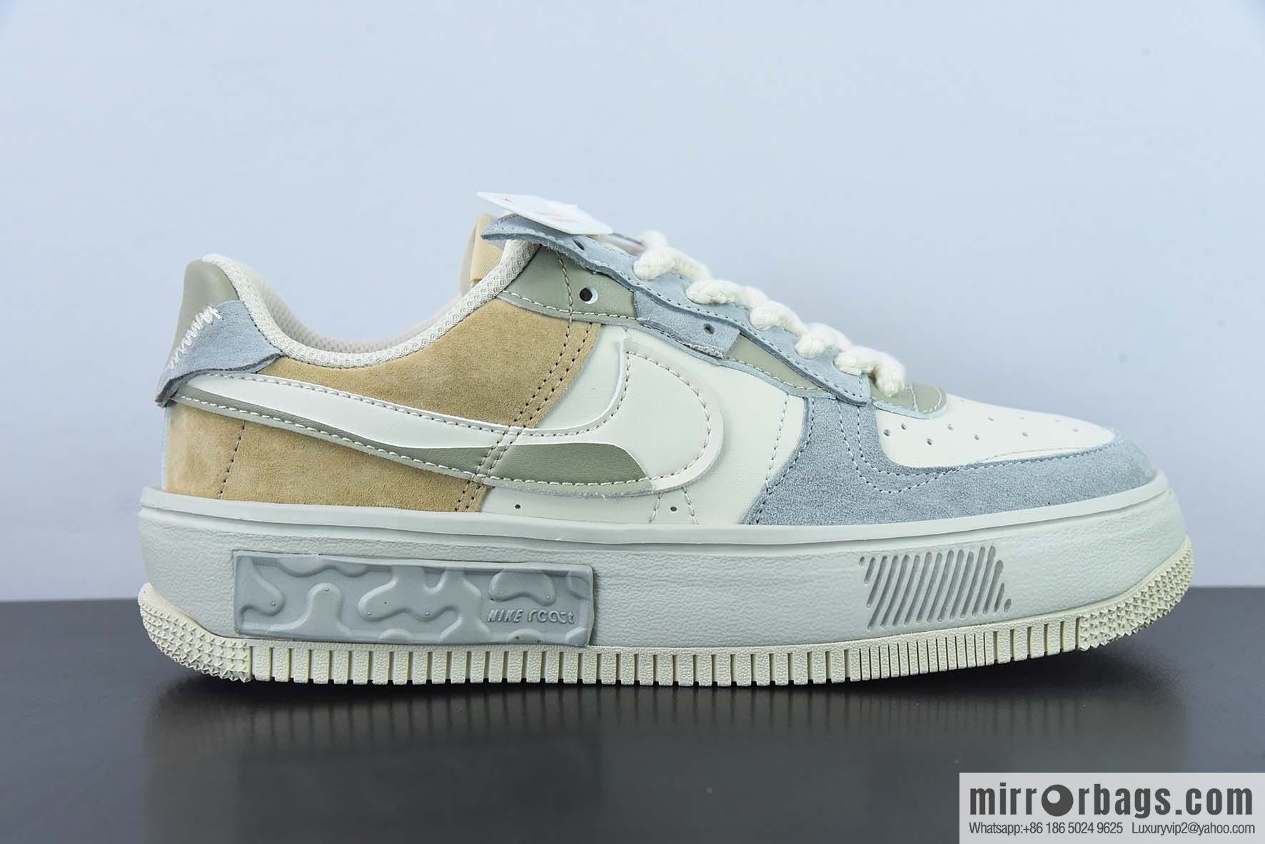 Nike Air Force 1 AF1 Air Force One/low-top, white gray-brown, deconstructed low-top casual board shoes, item number: CW6688-802