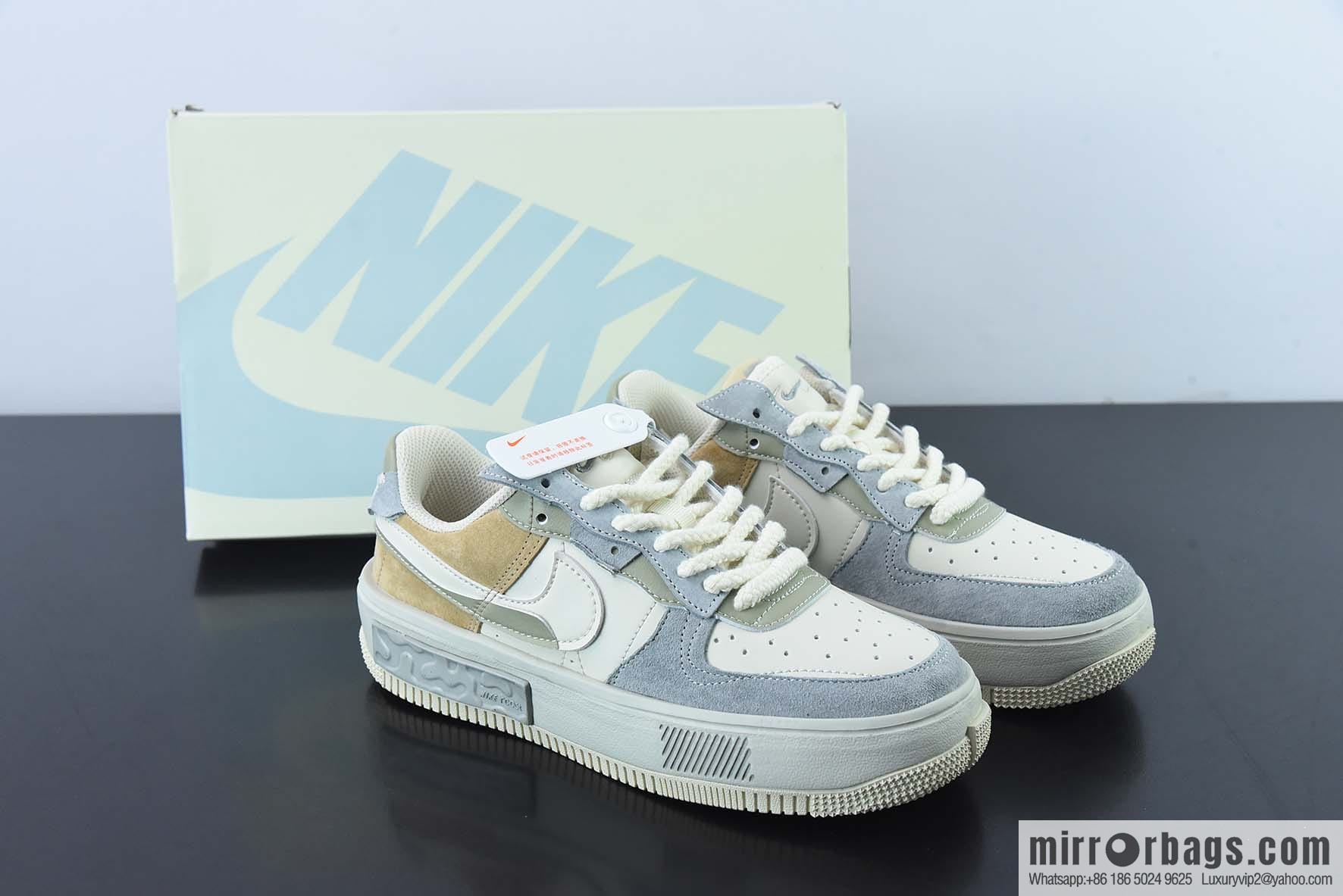 Nike Air Force 1 AF1 Air Force One/low-top, white gray-brown, deconstructed low-top casual board shoes, item number: CW6688-802