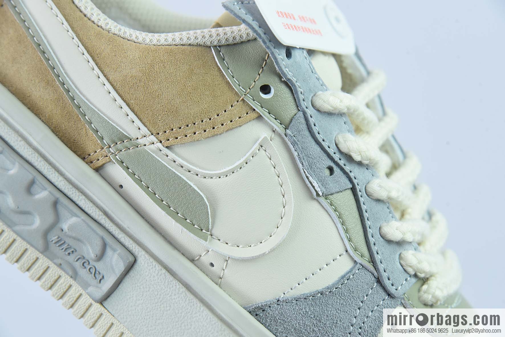 Nike Air Force 1 AF1 Air Force One/low-top, white gray-brown, deconstructed low-top casual board shoes, item number: CW6688-802