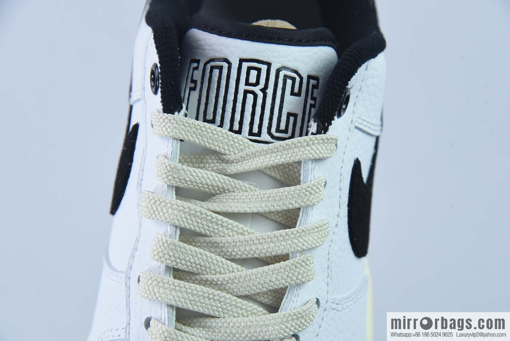 Nike Air Force 1 AF1 Air Force One/low-top, white, black and gray tail, raw rubber bottom low-top casual board shoes, item number: DR0148-101