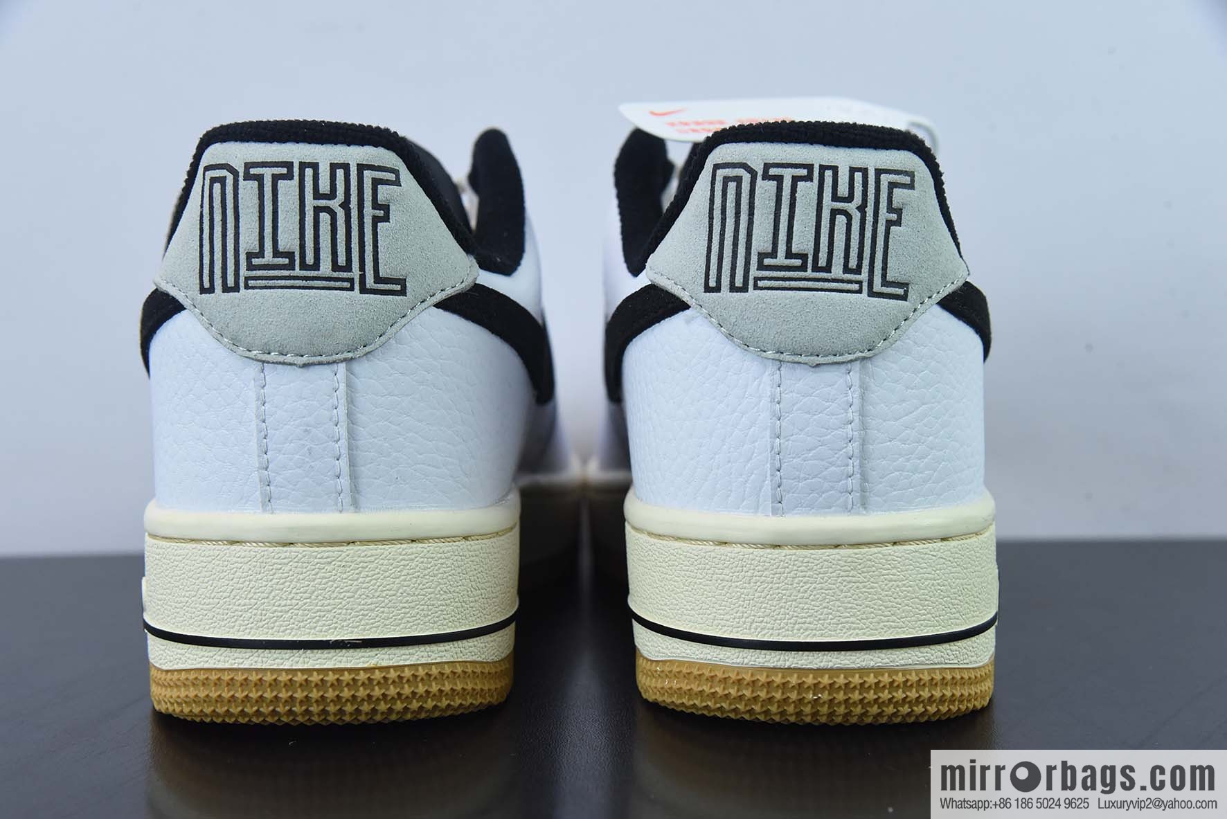 Nike Air Force 1 AF1 Air Force One/low-top, white, black and gray tail, raw rubber bottom low-top casual board shoes, item number: DR0148-101