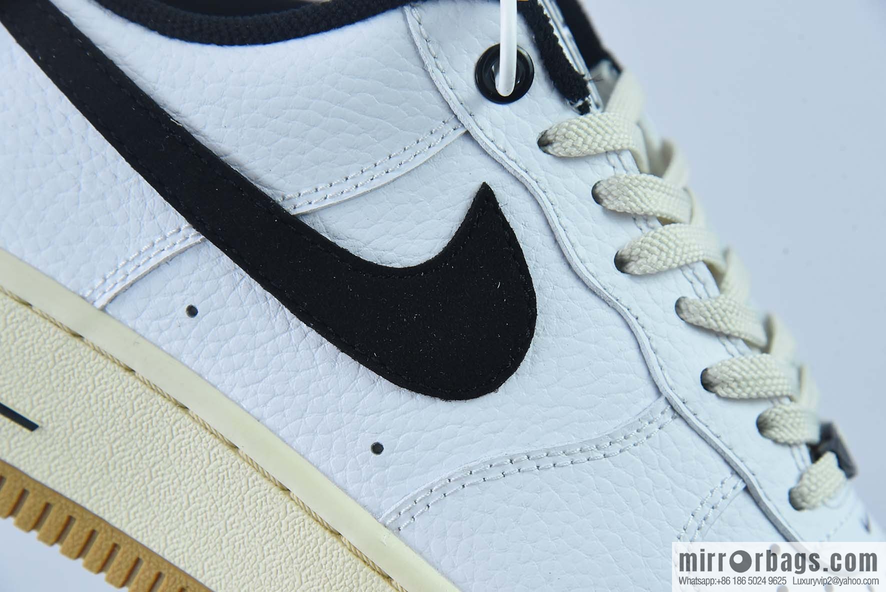 Nike Air Force 1 AF1 Air Force One/low-top, white, black and gray tail, raw rubber bottom low-top casual board shoes, item number: DR0148-101