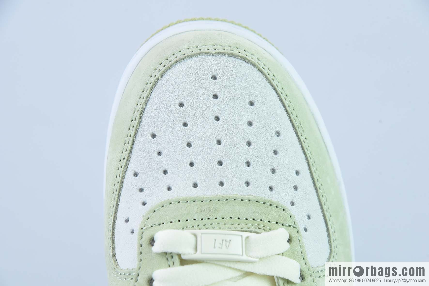 Nk Air Force 1 '07 Mid lemon yellow, brown-gray patchwork Air Force One mid-top casual shoes, item number: AL6896 558