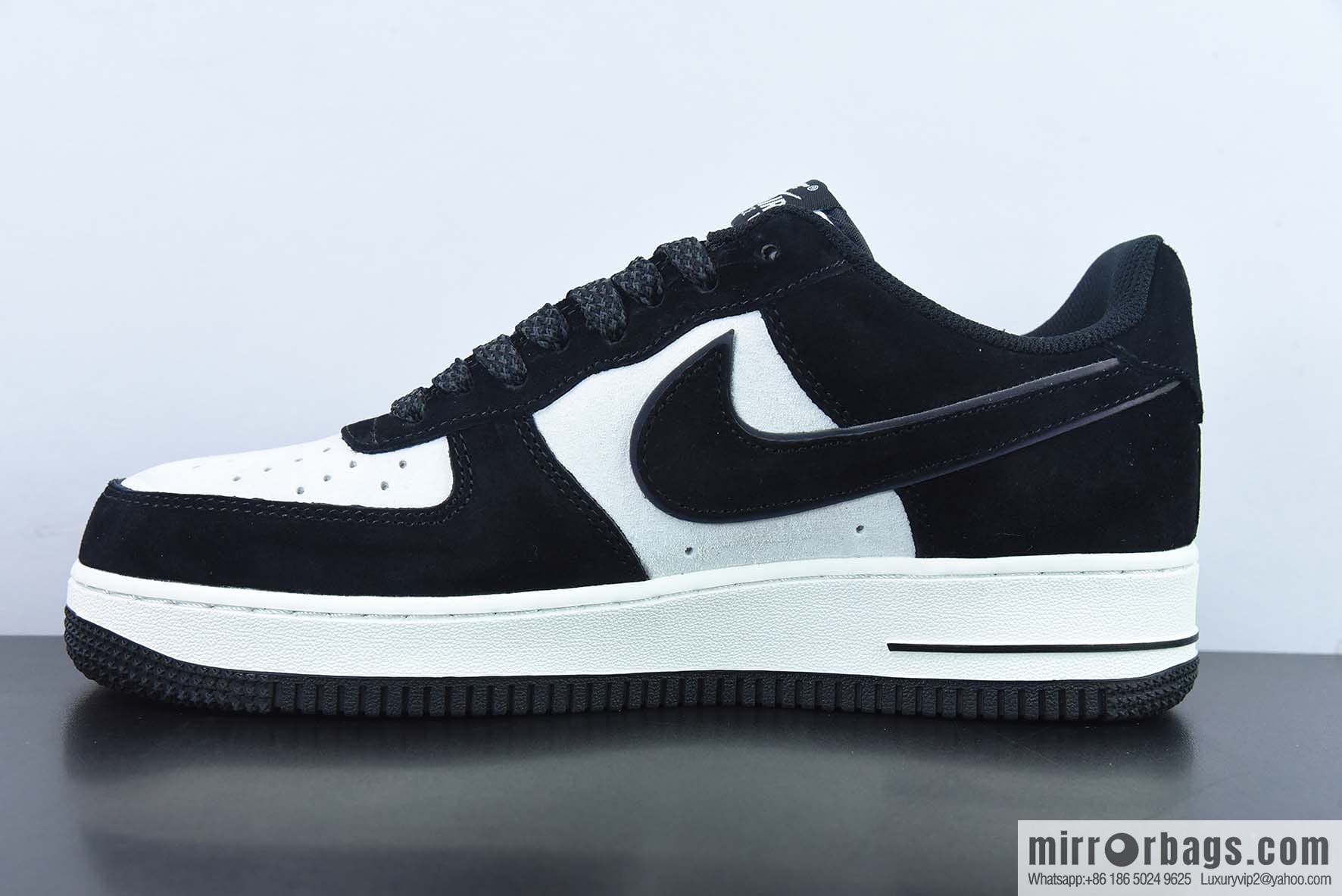 Nike Air Force 1 AF1 Air Force One/Low Top, Black and White, Colorful, Suede Item Number: MX0820-502
