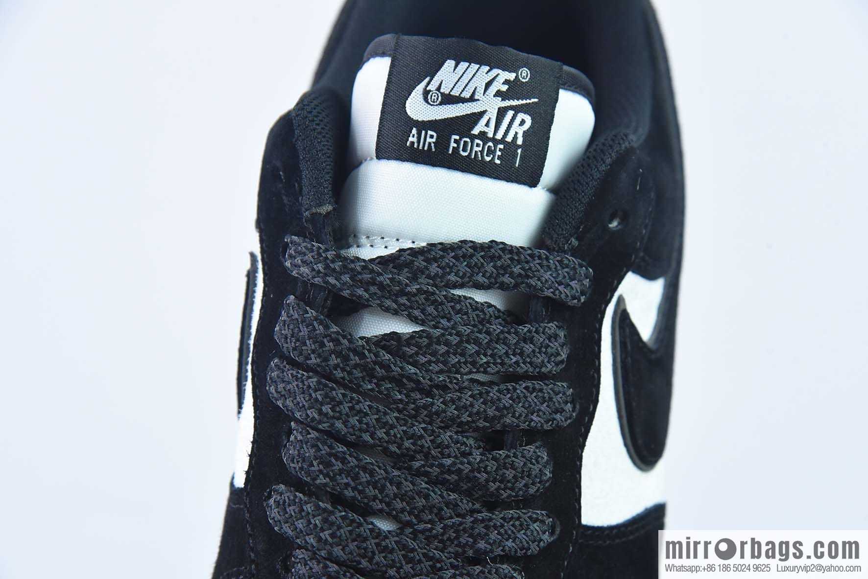 Nike Air Force 1 AF1 Air Force One/Low Top, Black and White, Colorful, Suede Item Number: MX0820-502