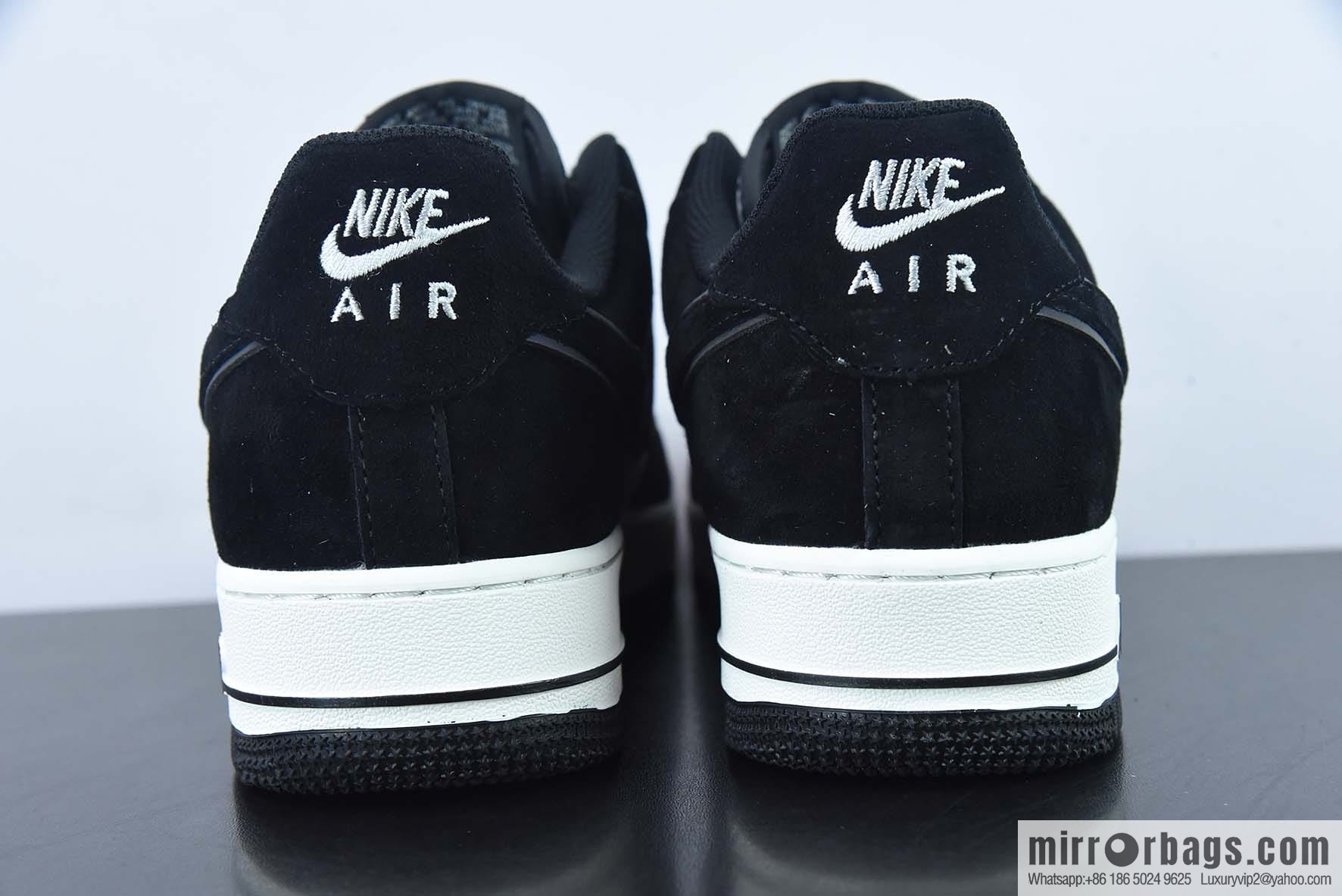 Nike Air Force 1 AF1 Air Force One/Low Top, Black and White, Colorful, Suede Item Number: MX0820-502