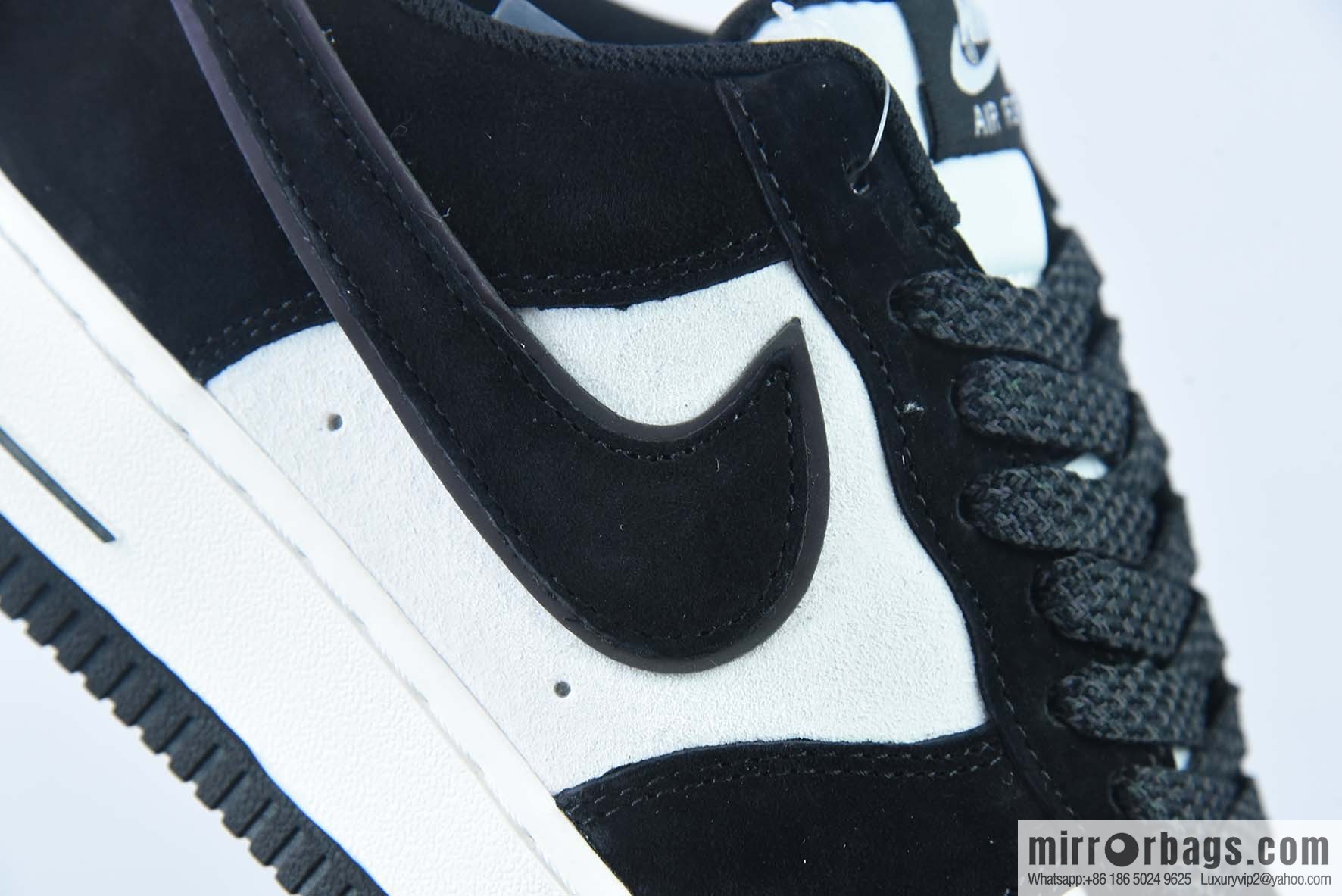 Nike Air Force 1 AF1 Air Force One/Low Top, Black and White, Colorful, Suede Item Number: MX0820-502
