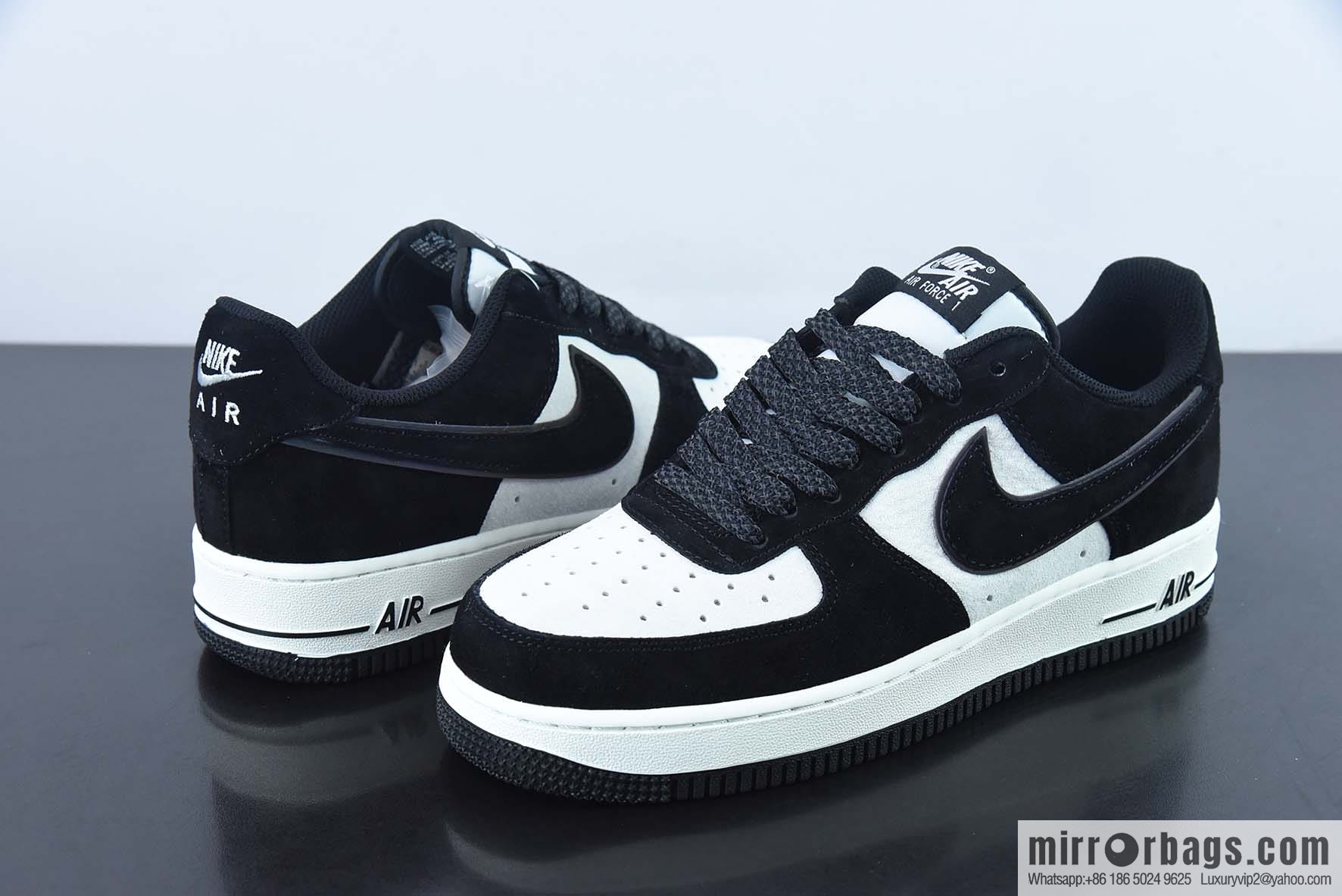 Nike Air Force 1 AF1 Air Force One/Low Top, Black and White, Colorful, Suede Item Number: MX0820-502