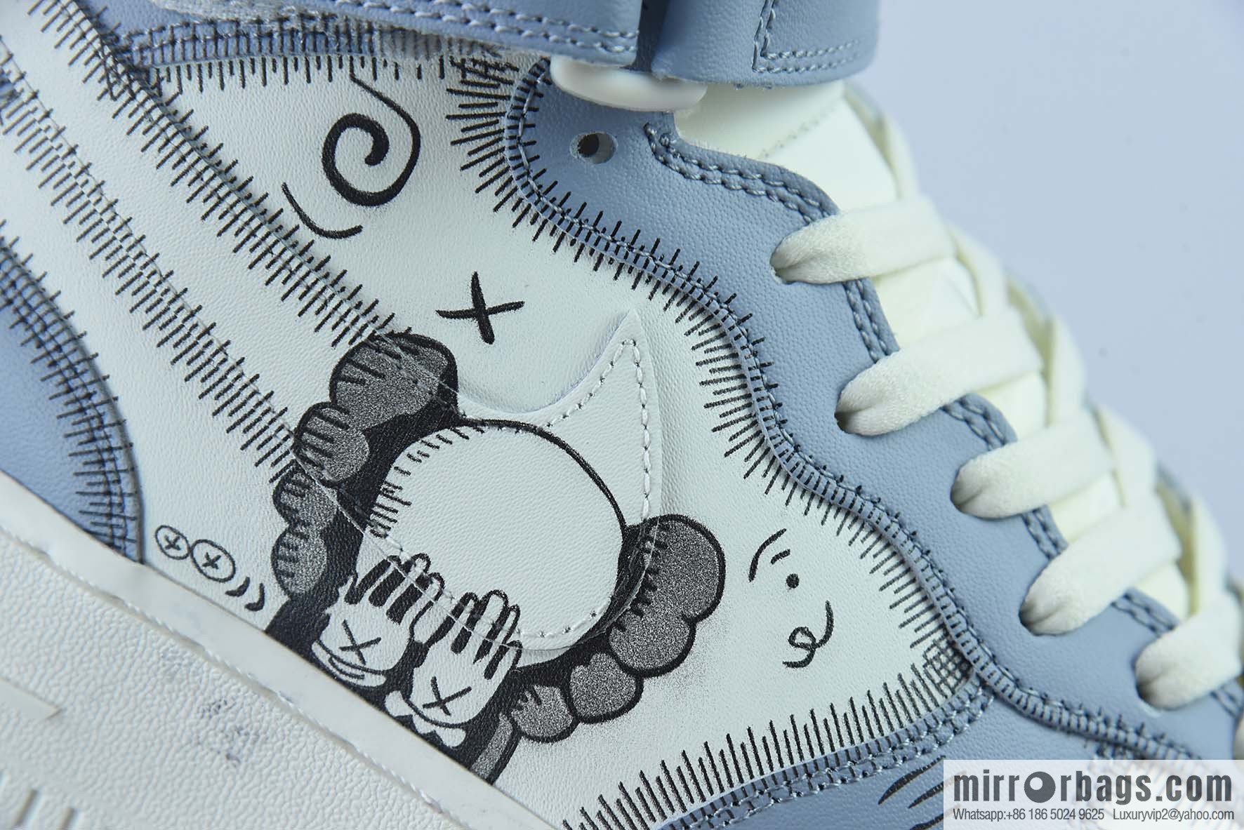 Nike Air Force 1 AF1 Air Force One/Zhongbang, white gray KAWS joint model, graffiti, sesame street doll low-top casual board shoes, item number: CW2308-211