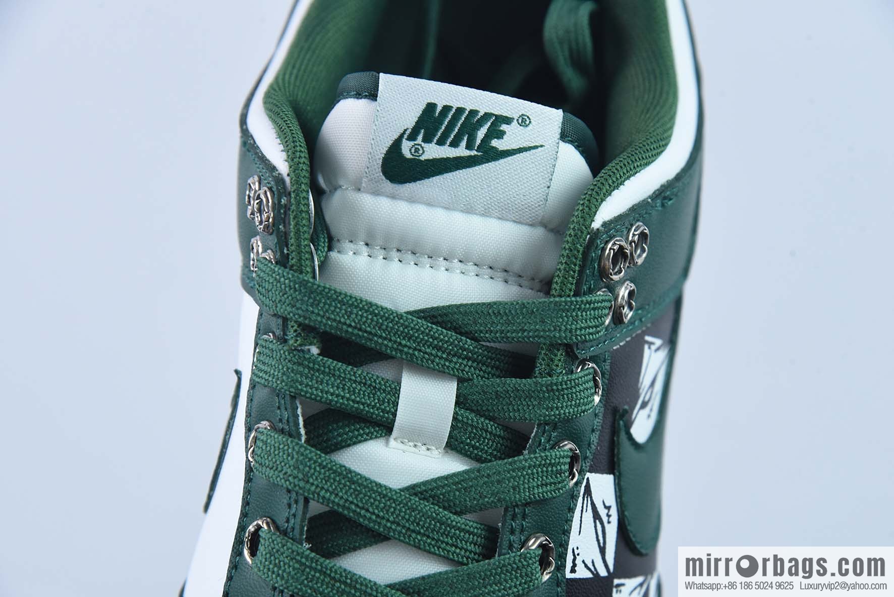Nike SB Dunk Low white and green, graffiti low-top casual board shoes, item number: DD1391-101