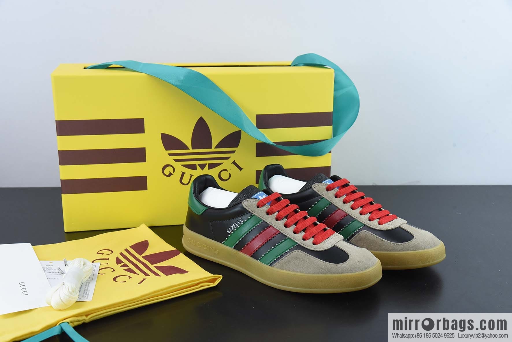 Adidas x GUCCI heavy joint clover logo iconic low-top casual board shoes