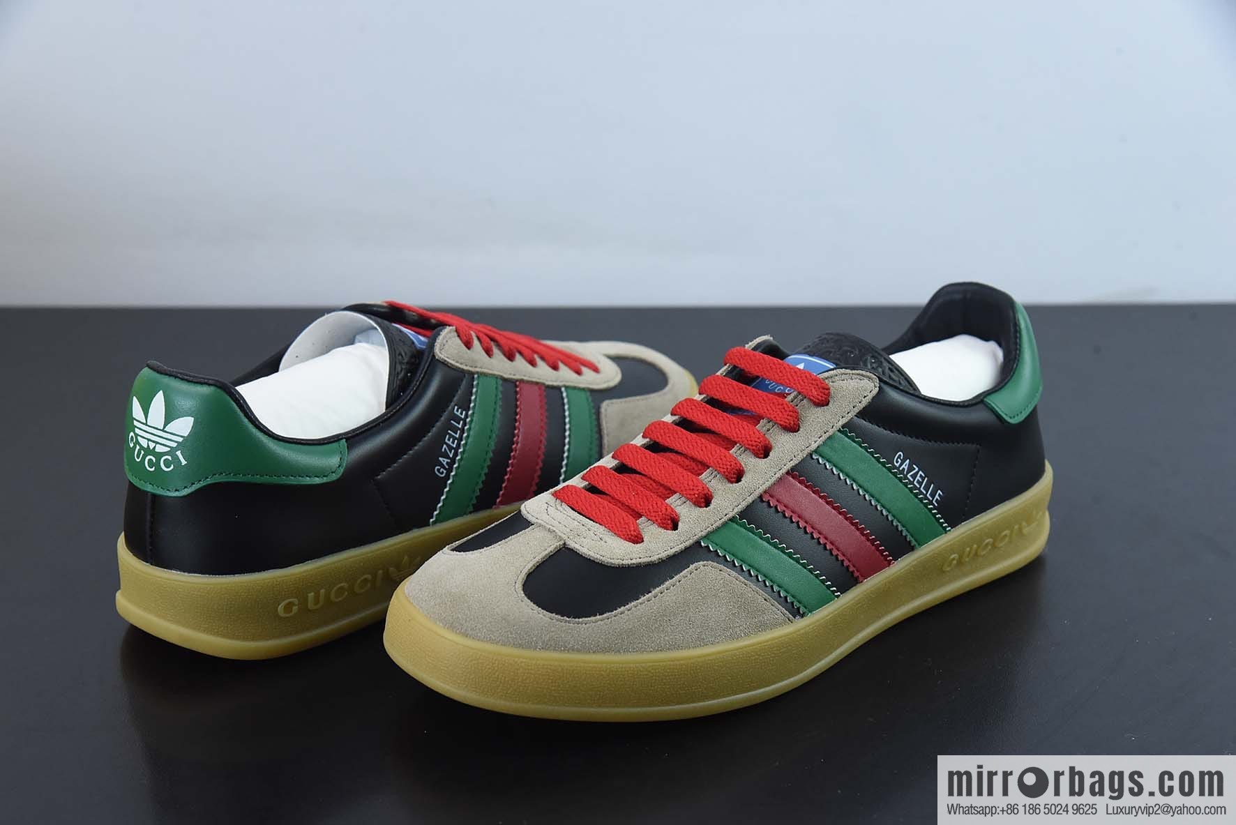 Adidas x GUCCI heavy joint clover logo iconic low-top casual board shoes
