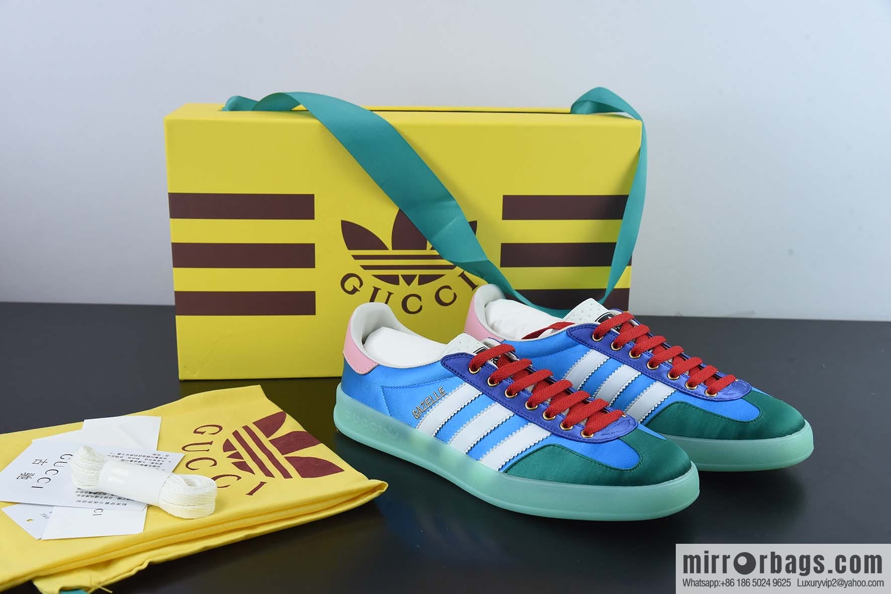 Adidas x GUCCI heavy joint clover logo iconic low-top casual board shoes