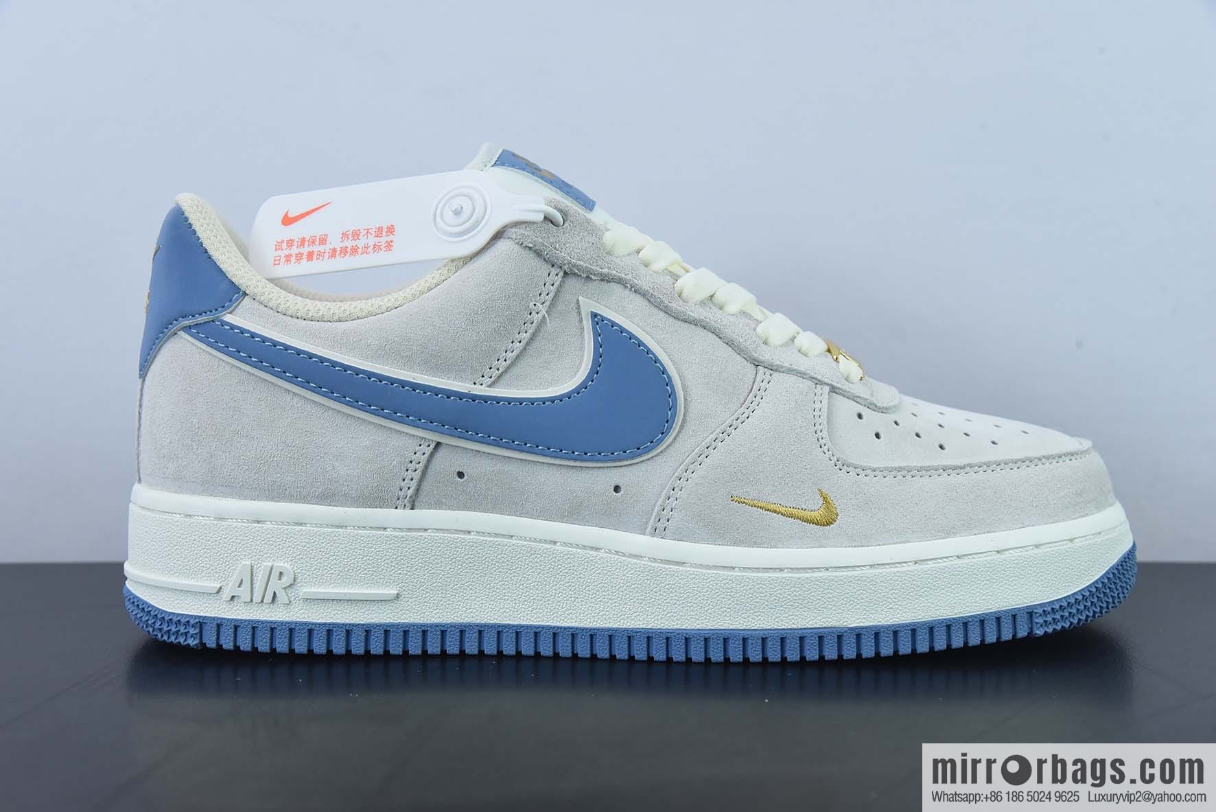 Nike Air Force 1 Low '07 small hook blue suede, Air Force No. 1 low-top casual board shoes, item number: KK5636-210