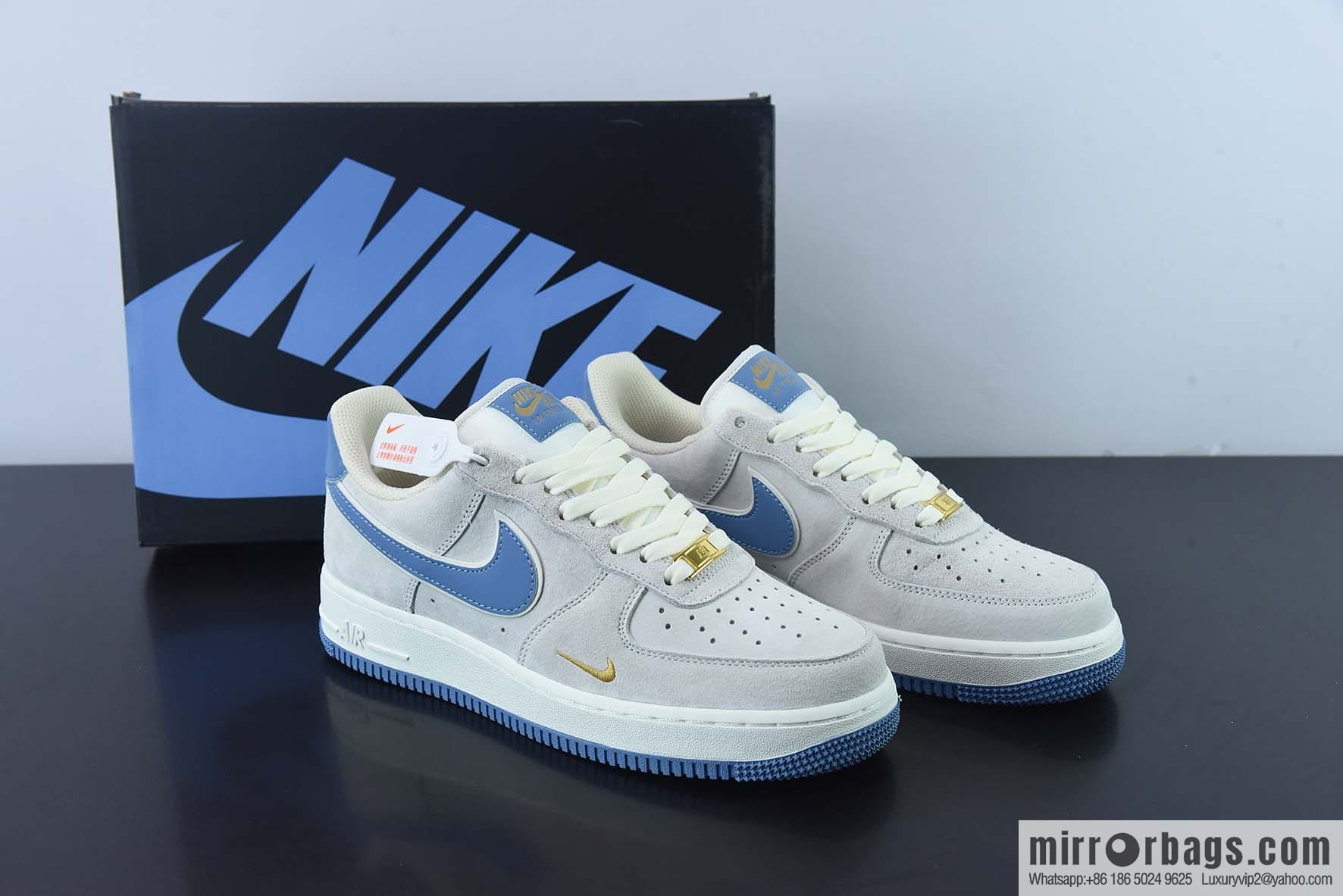 Nike Air Force 1 Low '07 small hook blue suede, Air Force No. 1 low-top casual board shoes, item number: KK5636-210