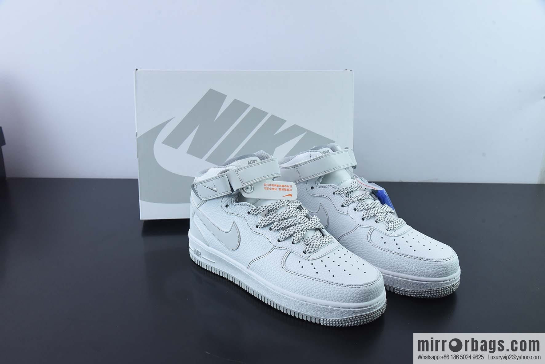 Nike Air Force 1 Mid Mark line Gypsy, ice gray color scheme Air Force No. 1 middle help basketball shoes Item number: MK0619-211