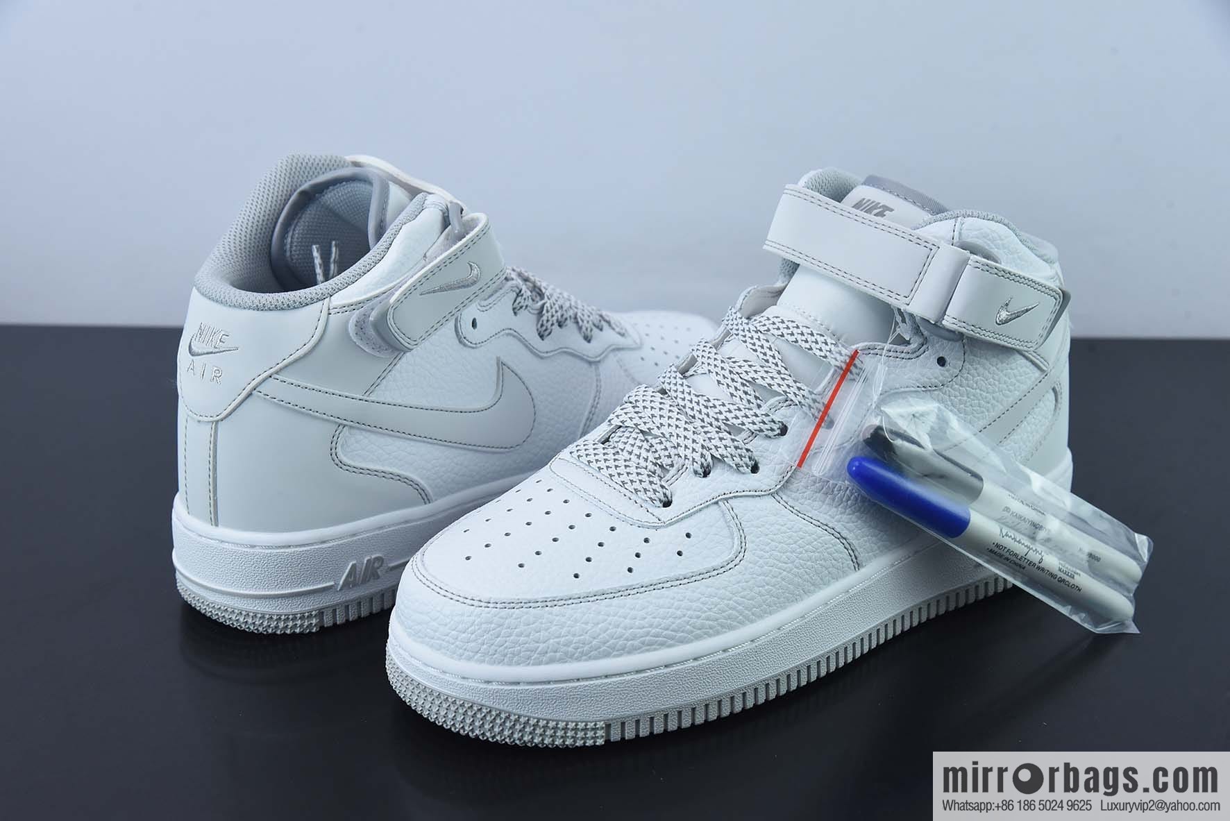 Nike Air Force 1 Mid Mark line Gypsy, ice gray color scheme Air Force No. 1 middle help basketball shoes Item number: MK0619-211