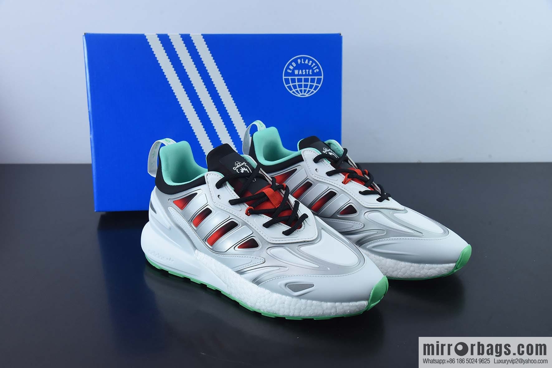 Adidas Originals ZX 2K Boost 2.0 Low Top High Bounce Vintage Casual Sports Versatile Running Shoes