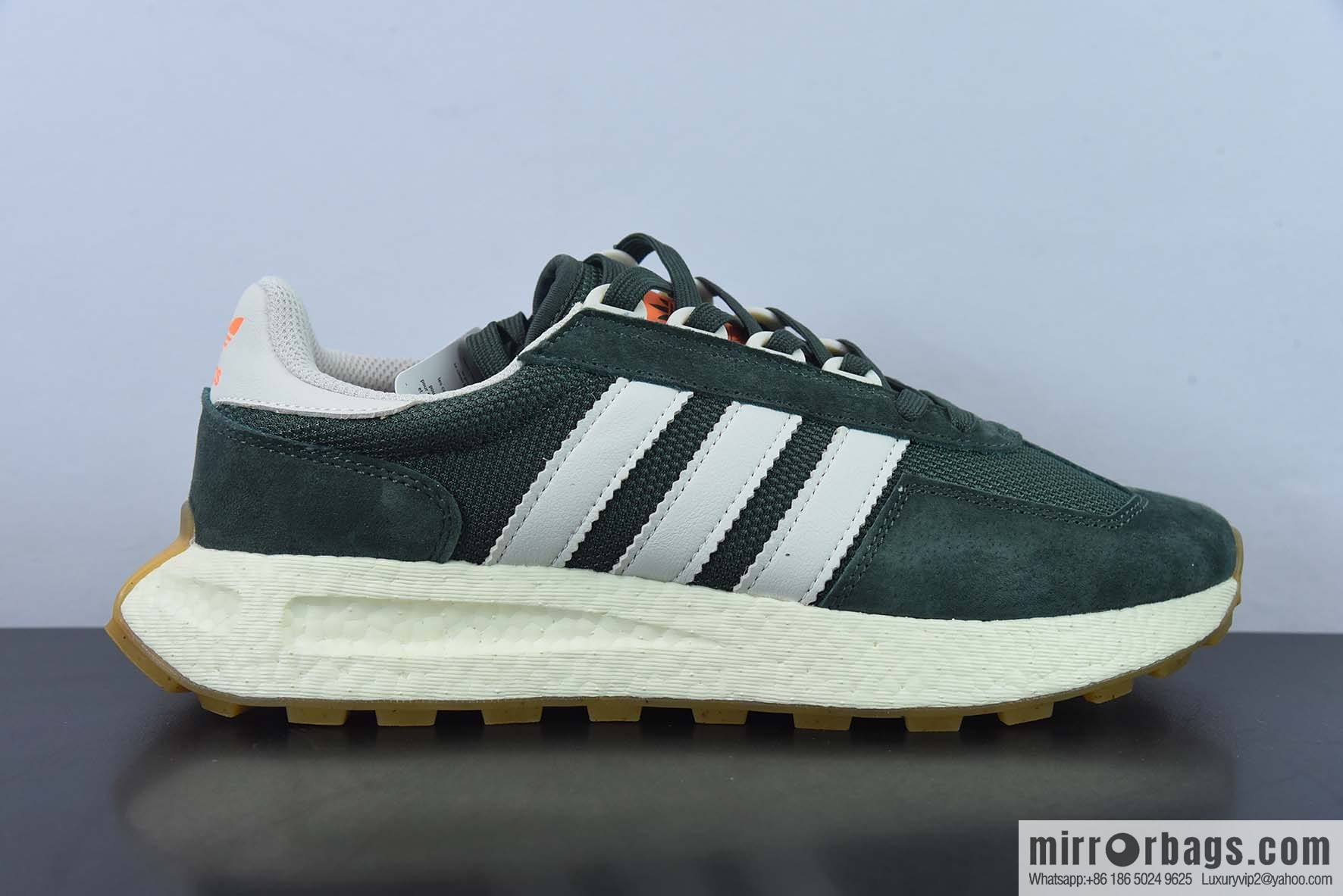 Adidas Retropy E5 Item Number: HP7849 Green, Popcorn midsole Vintage Sports Casual Running Shoes