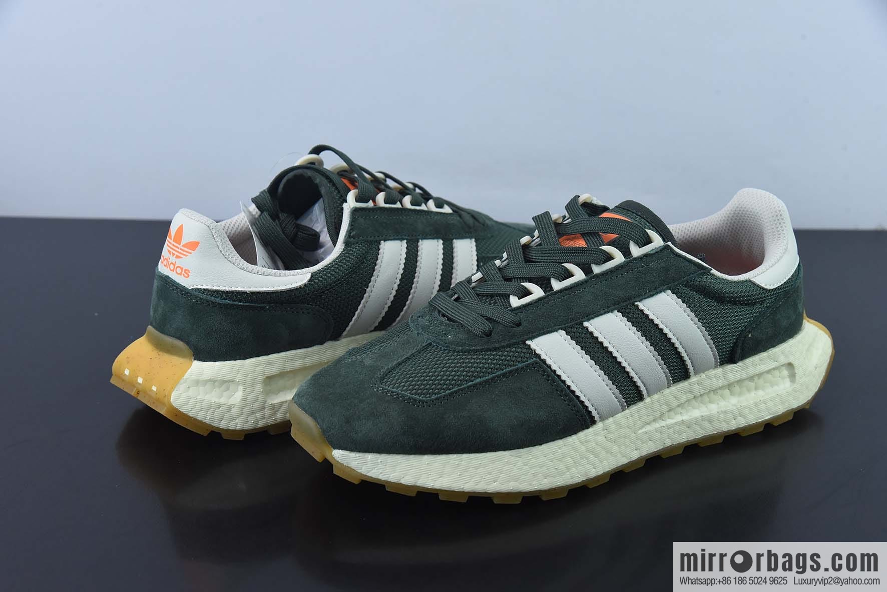 Adidas Retropy E5 Item Number: HP7849 Green, Popcorn midsole Vintage Sports Casual Running Shoes