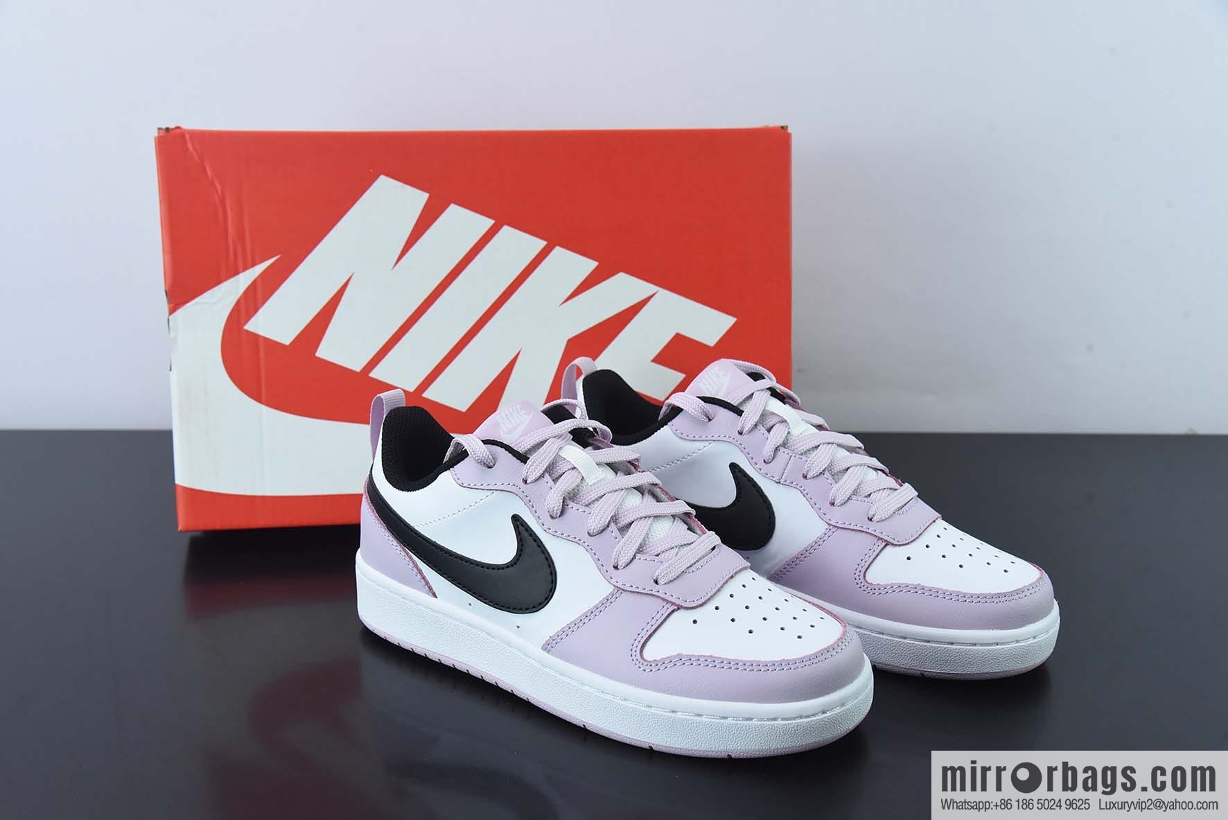 Nike Court Borough Low 2 (GS) Sakura Pink Low Top Casual Board Shoes, Item Number: BQ5448-005