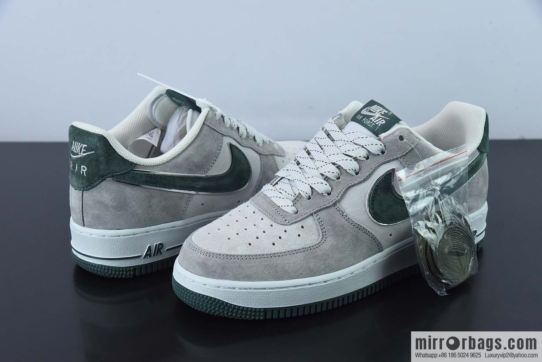 AKIRA × Nike Air Force 1 Low '07 gray-green suede, Gypsy color scheme Air Force No. 1 low-top casual board shoes Item number: DF3966-723