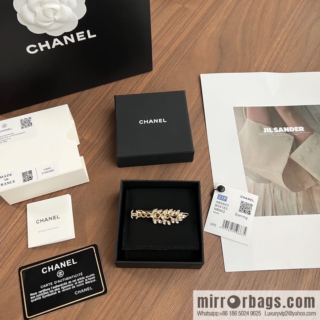 New ☑️ CHANEL Chanel double c gold wheat ear hairpin hairpin