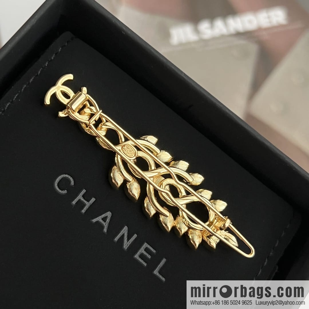 New ☑️ CHANEL Chanel double c gold wheat ear hairpin hairpin