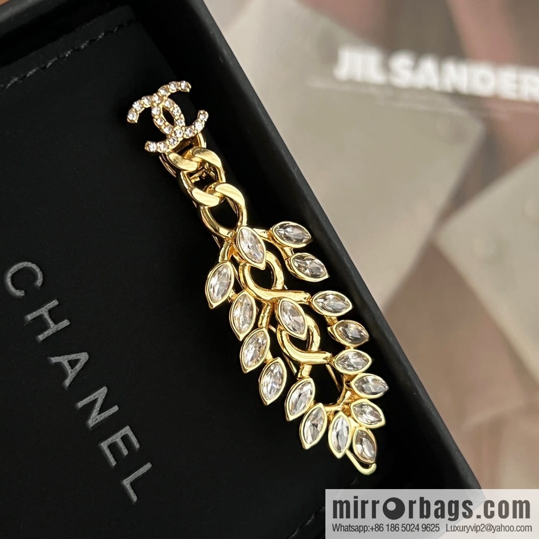 New ☑️ CHANEL Chanel double c gold wheat ear hairpin hairpin