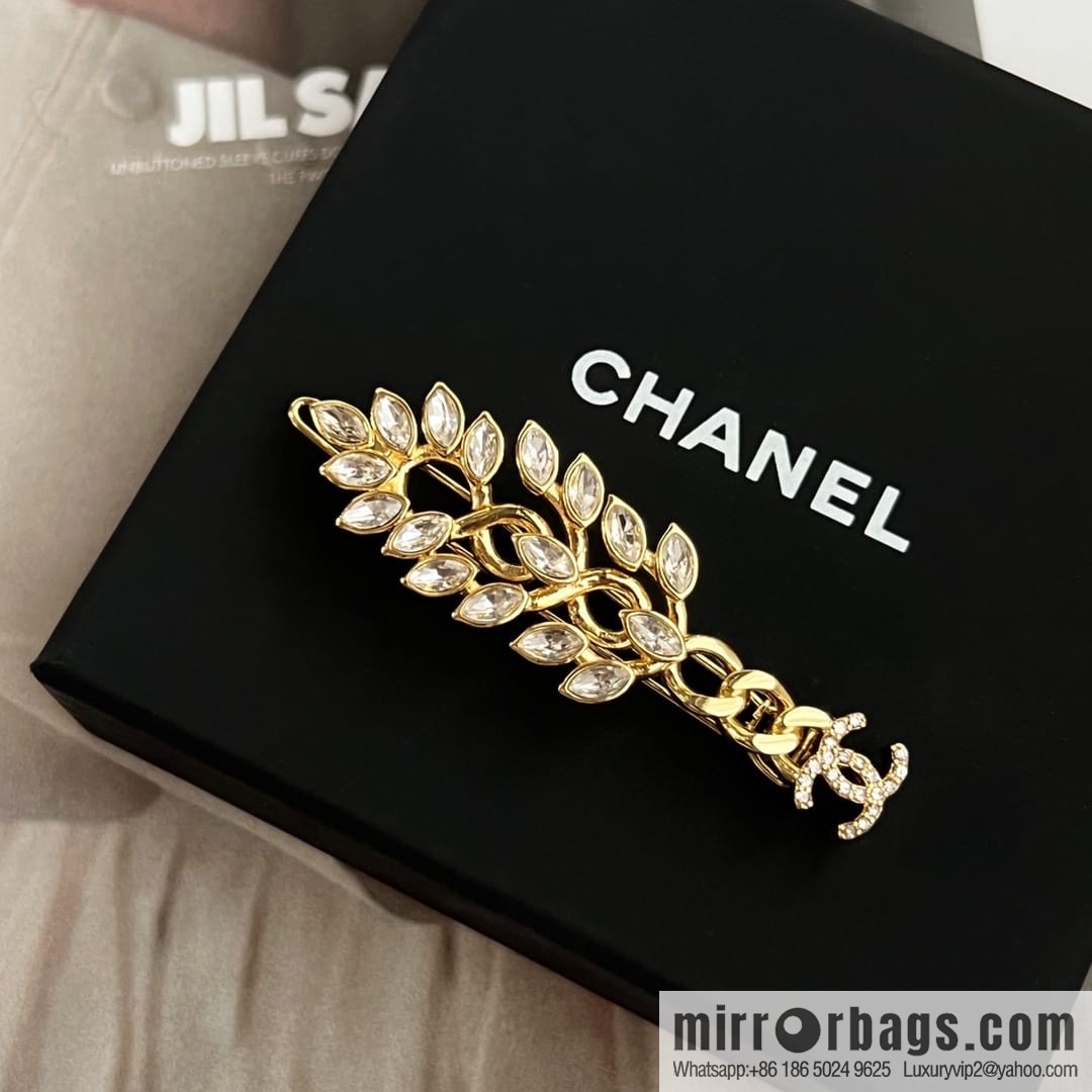 New ☑️ CHANEL Chanel double c gold wheat ear hairpin hairpin
