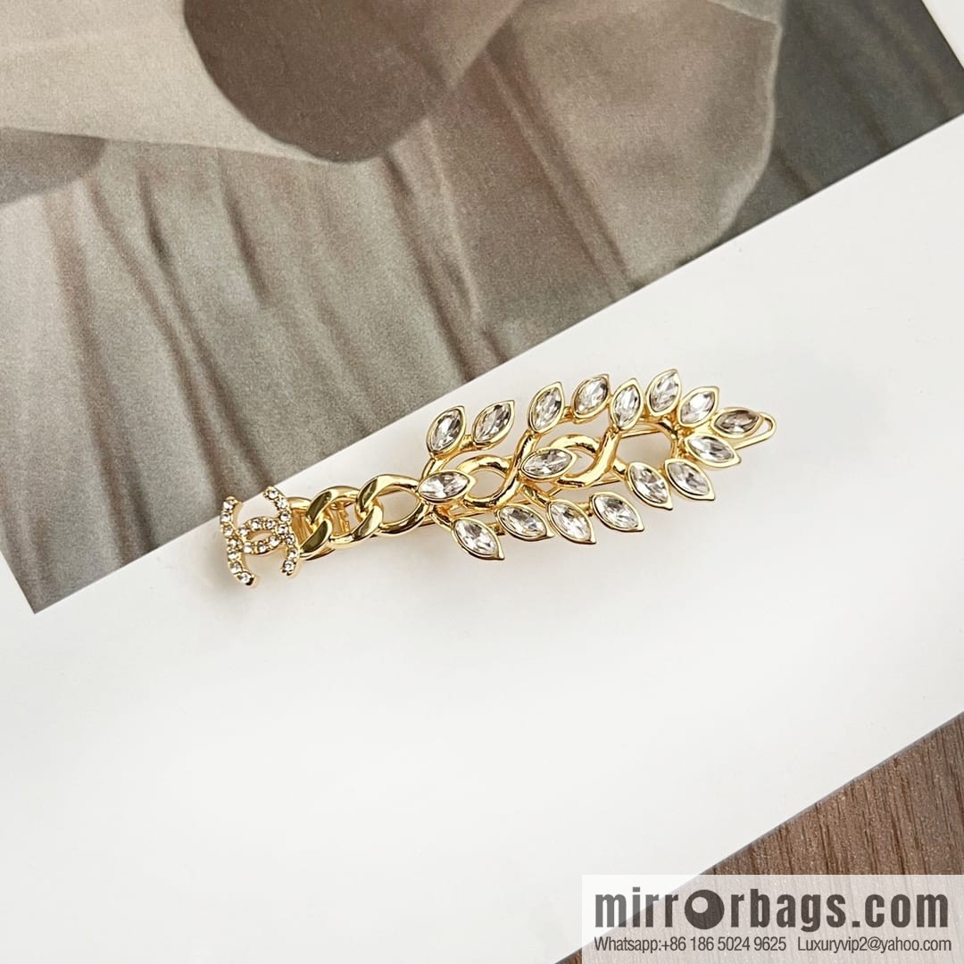 New ☑️ CHANEL Chanel double c gold wheat ear hairpin hairpin