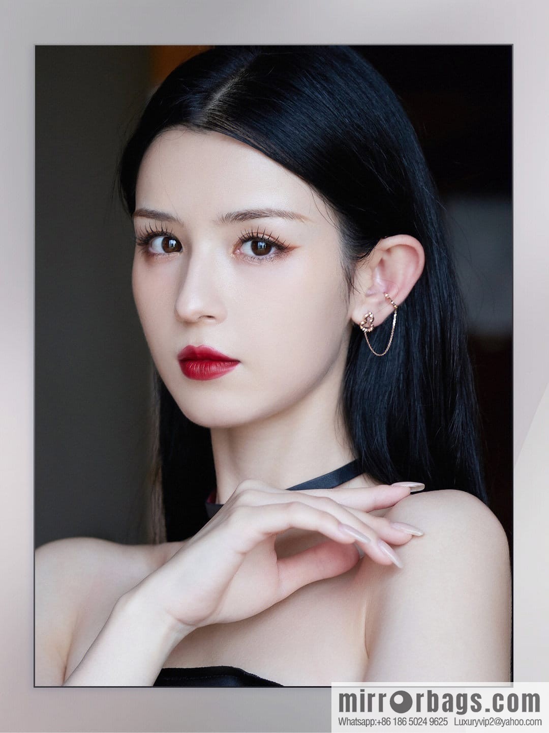 Qeelin 18 series rose gold gourd earclip earrings