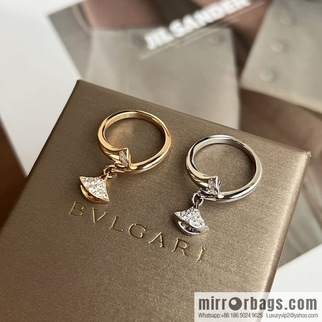 BVLGARI Bulgari classic full diamond fan ring