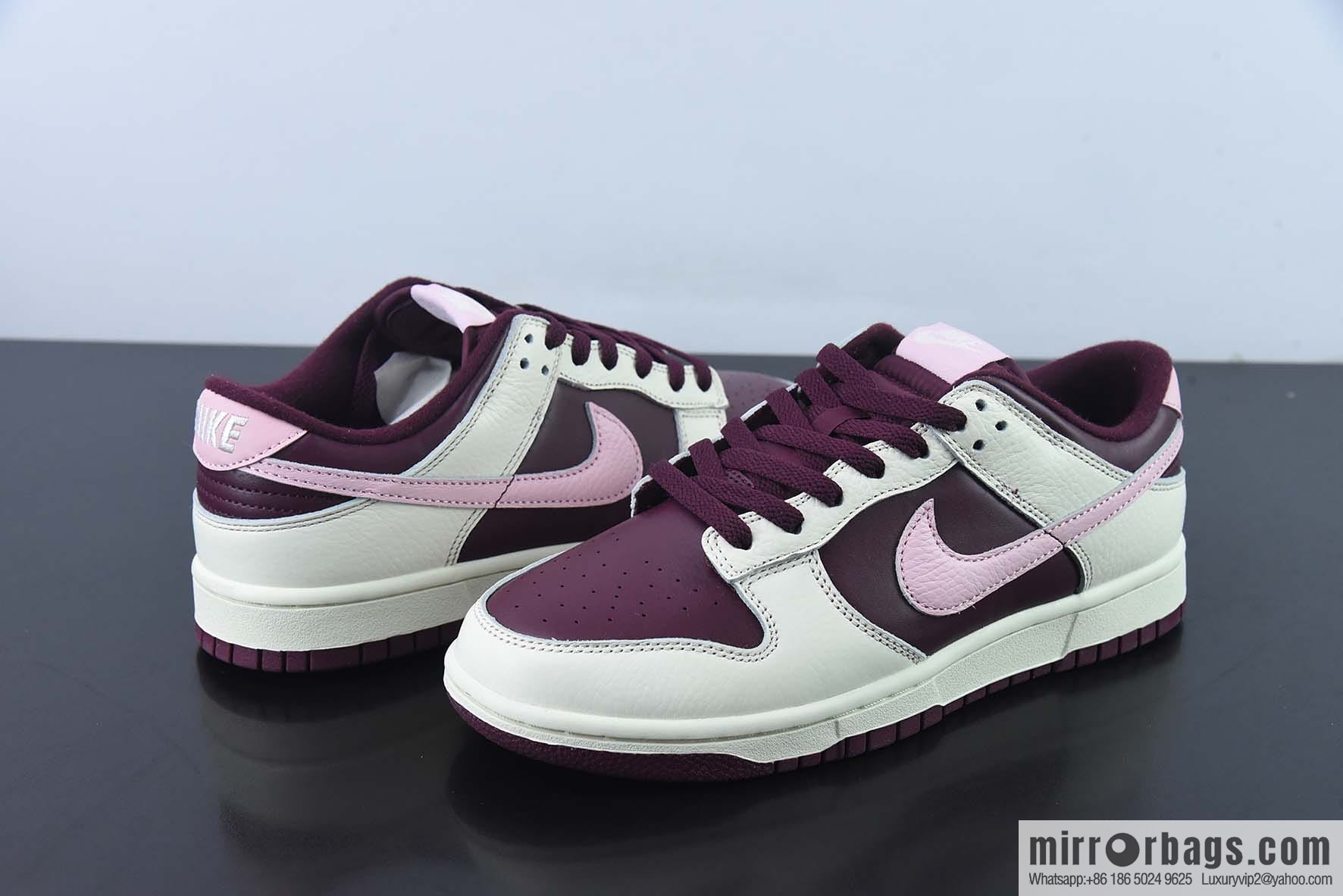 Nike SB Dunk Low burgundy Valentine's Day low-top casual shoes