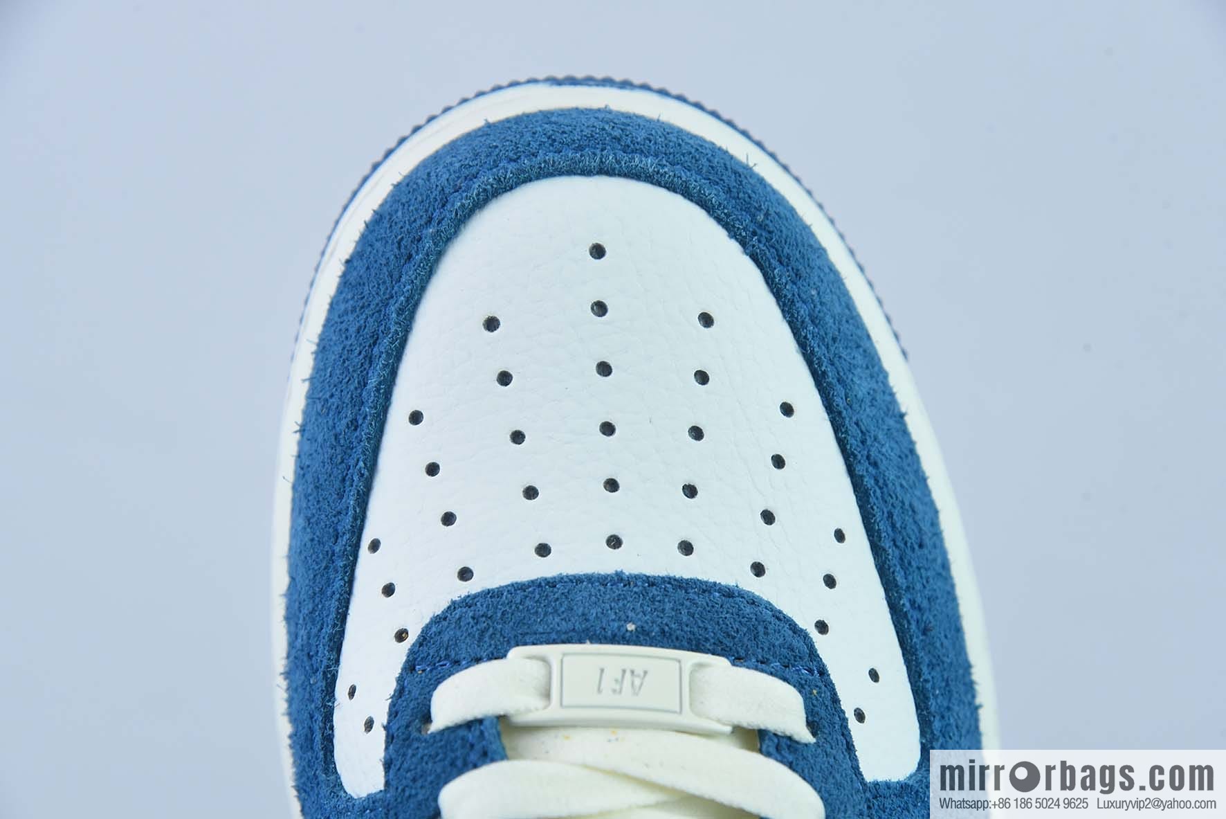 Nike Air Force 1 Low 07 suede blue and yellow low-top casual board shoes, official item number: BQ8988 103K