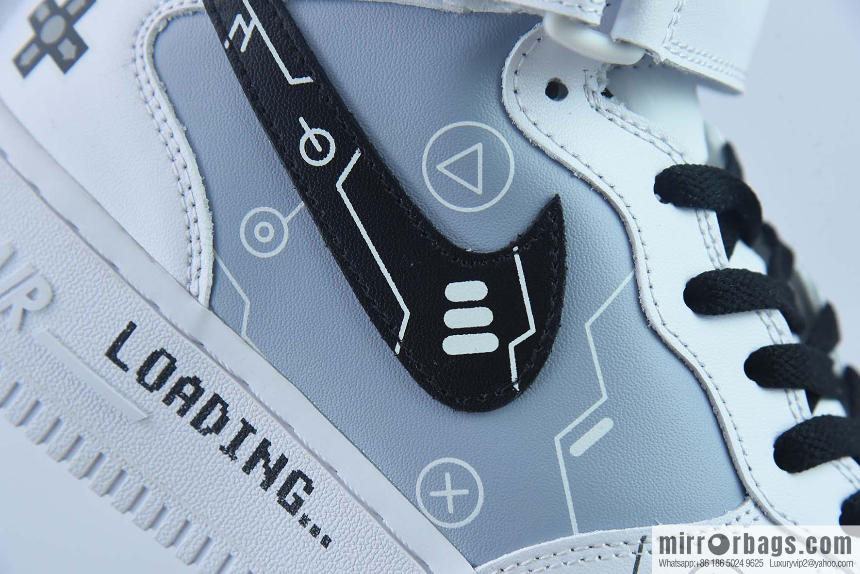 Nike Air Force 1 MID '07 black and white gray Air Force One mid-top casual shoes, item number: CW2288-115