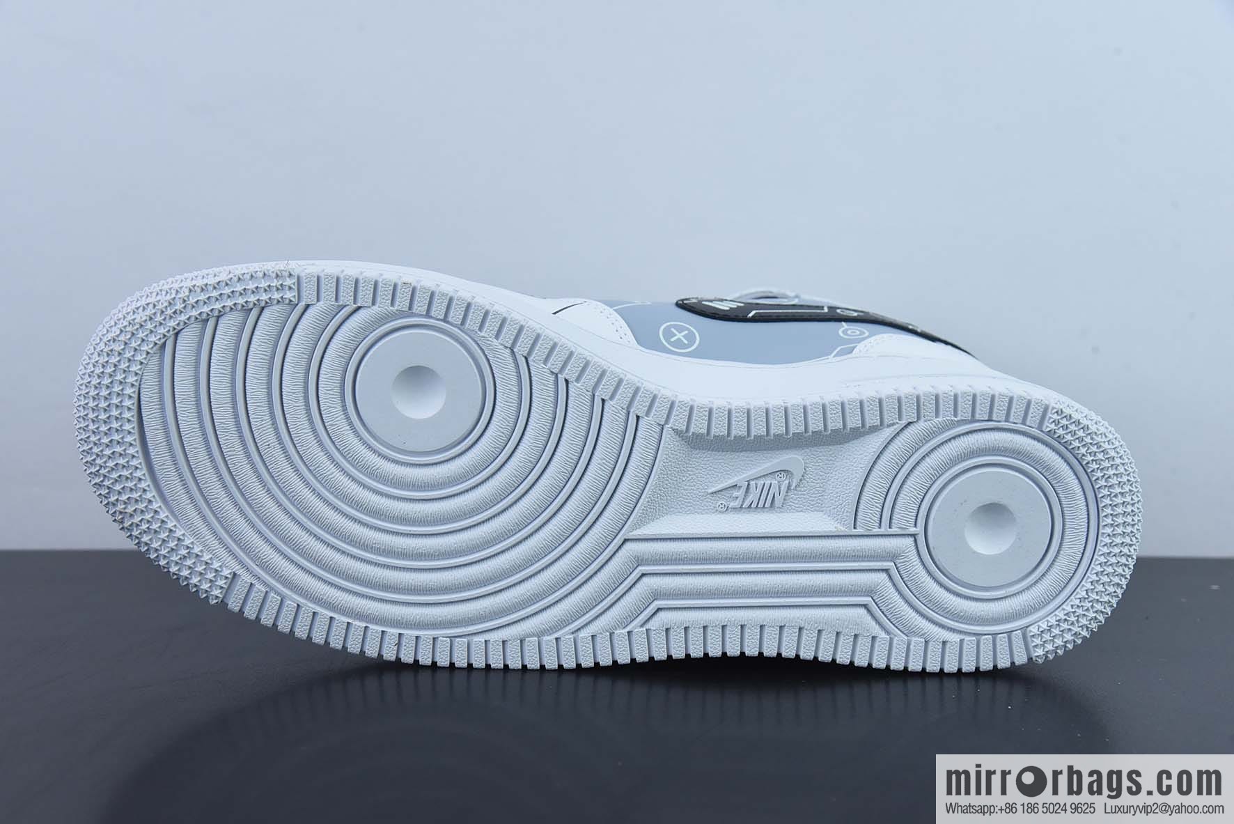 Nike Air Force 1 MID '07 black and white gray Air Force One mid-top casual shoes, item number: CW2288-115