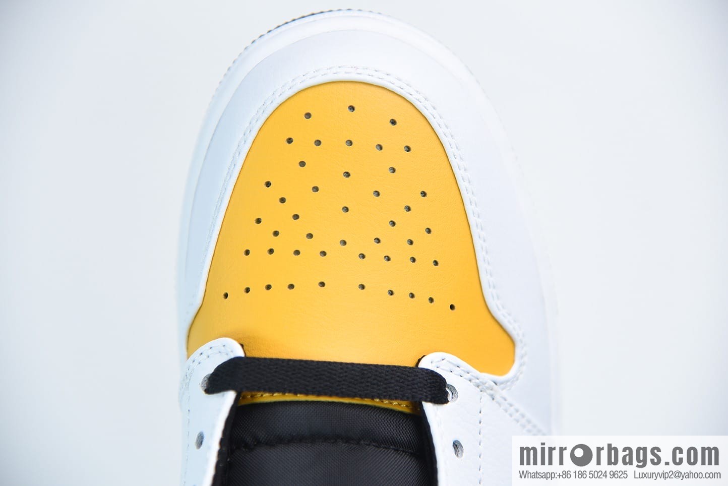 Air Jordan 1 Mid AJ1 Joe 1 white and yellow, Zhongbang basketball shoes, item number: 554724-170