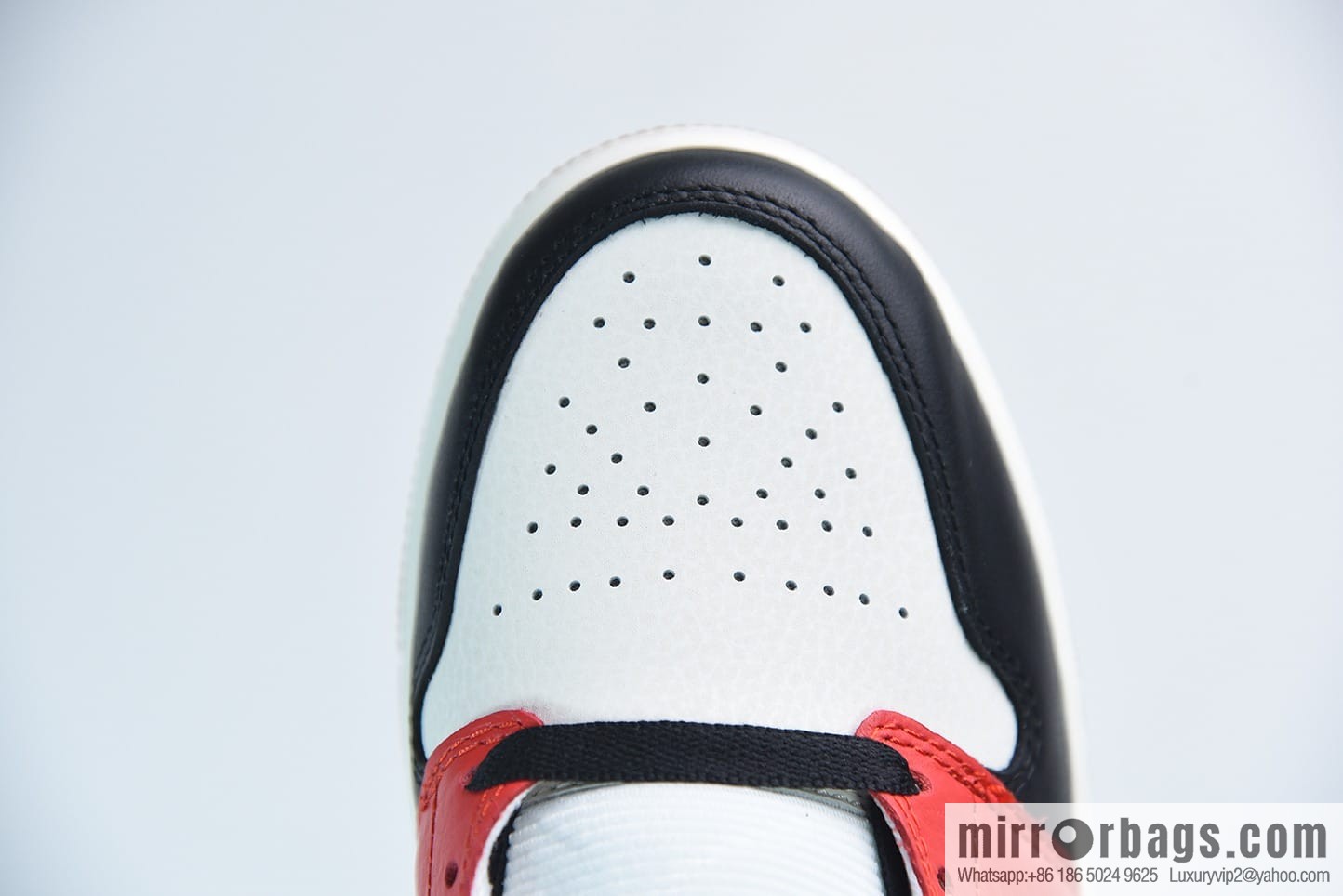 AJ1 Mid black and white red corduroy blue hook high-top basketball shoes, item number: DC1426-100
