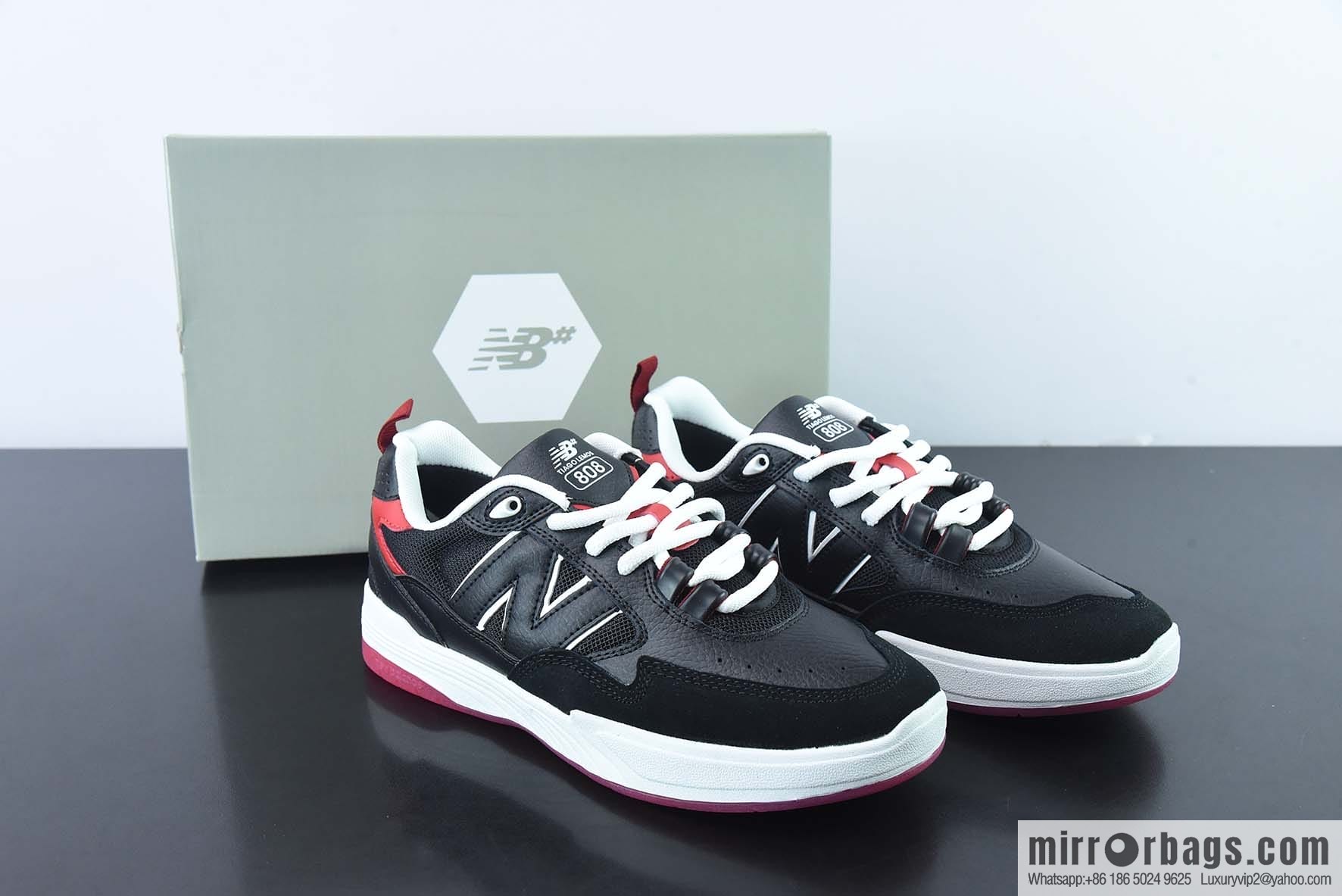 New Balance 808 series, comfortable and durable board shoes, black and red, item number: NM808BRD