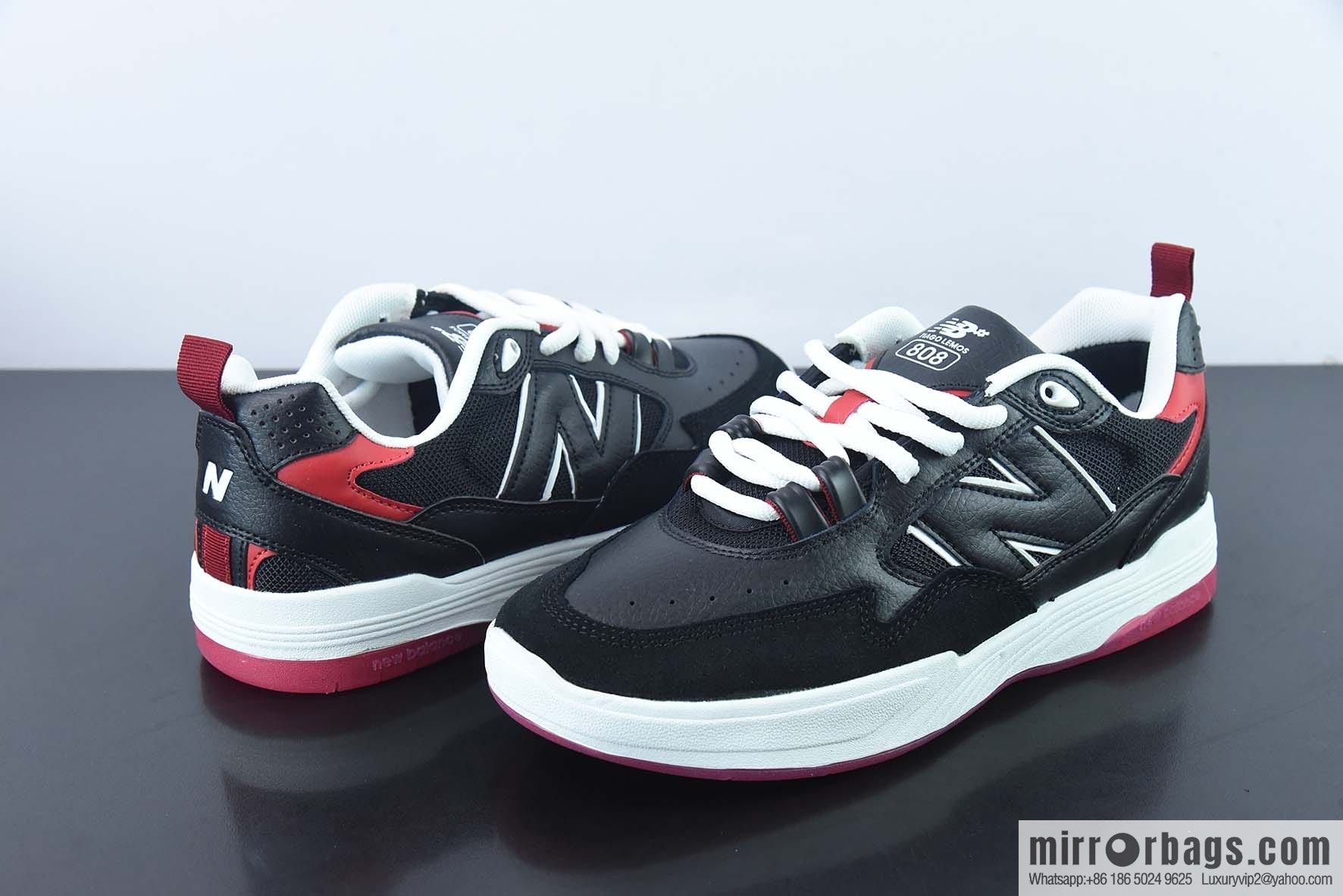 New Balance 808 series, comfortable and durable board shoes, black and red, item number: NM808BRD