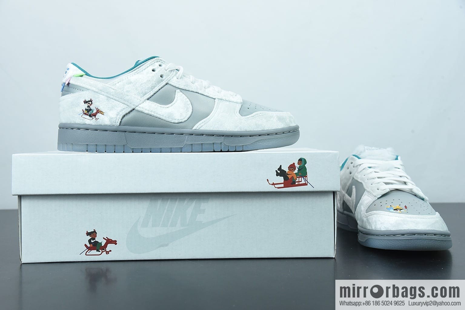 Nk Dunk Low Ice Frozen, Christmas, Winter Wonderland, Ice and Snow Festival Low Top Casual Shoes, Item Number: DO2326 001