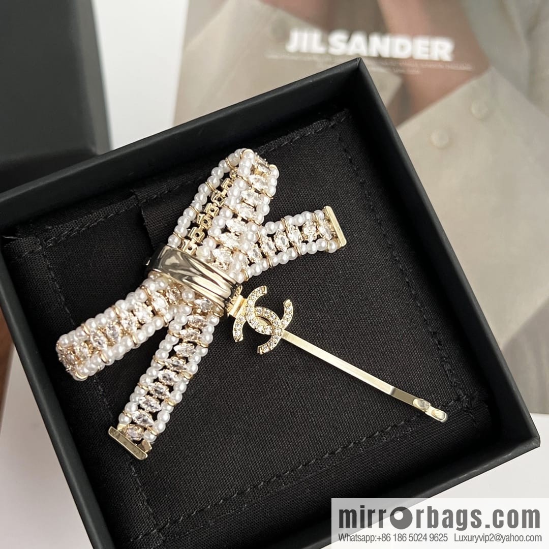 New ☑️ CHANEL Chanel double c bow hairpin hairpin