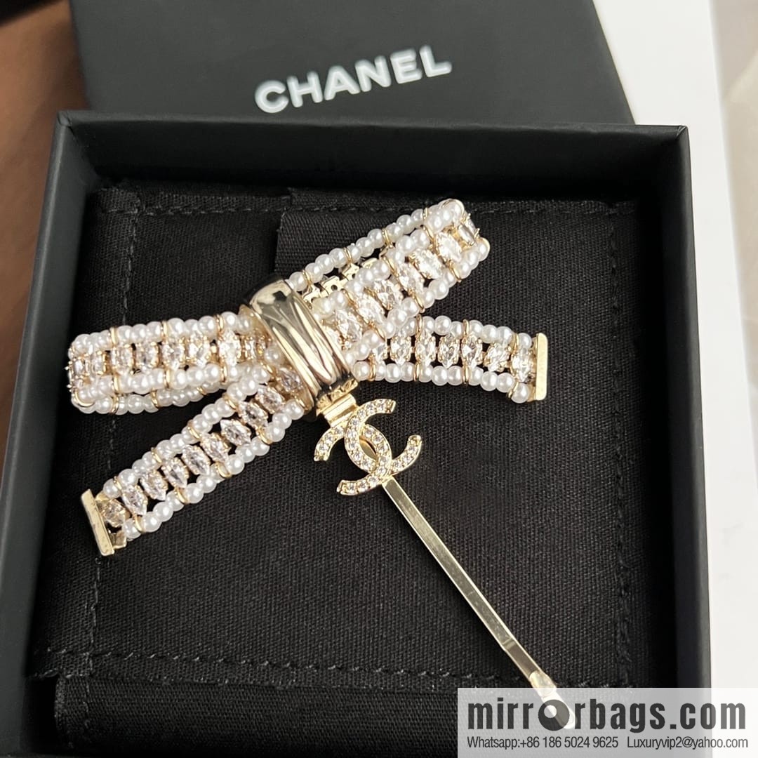 New ☑️ CHANEL Chanel double c bow hairpin hairpin