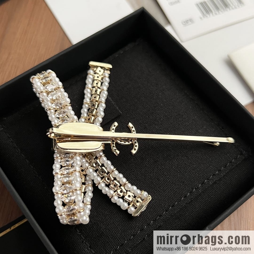 New ☑️ CHANEL Chanel double c bow hairpin hairpin