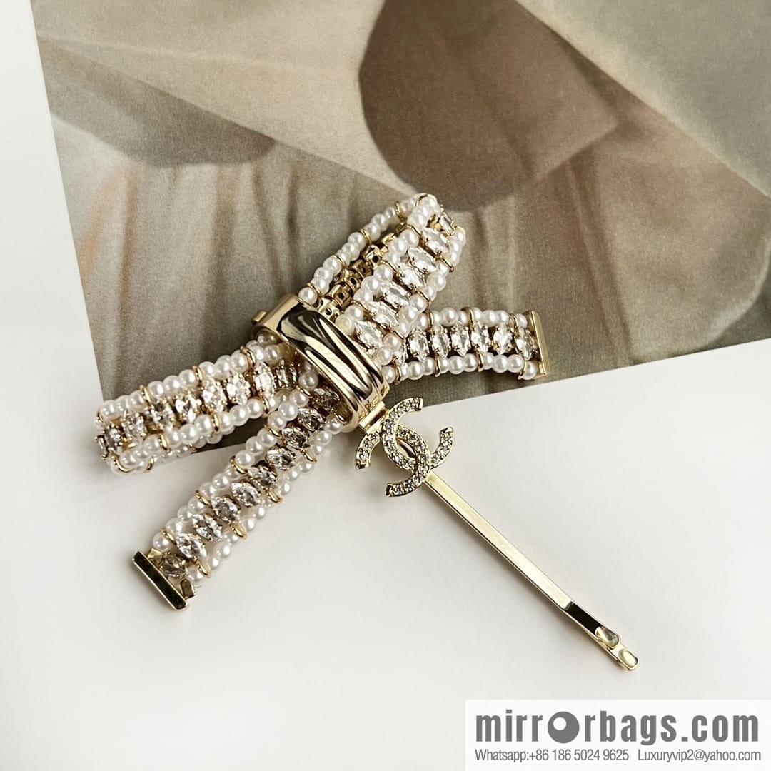 New ☑️ CHANEL Chanel double c bow hairpin hairpin